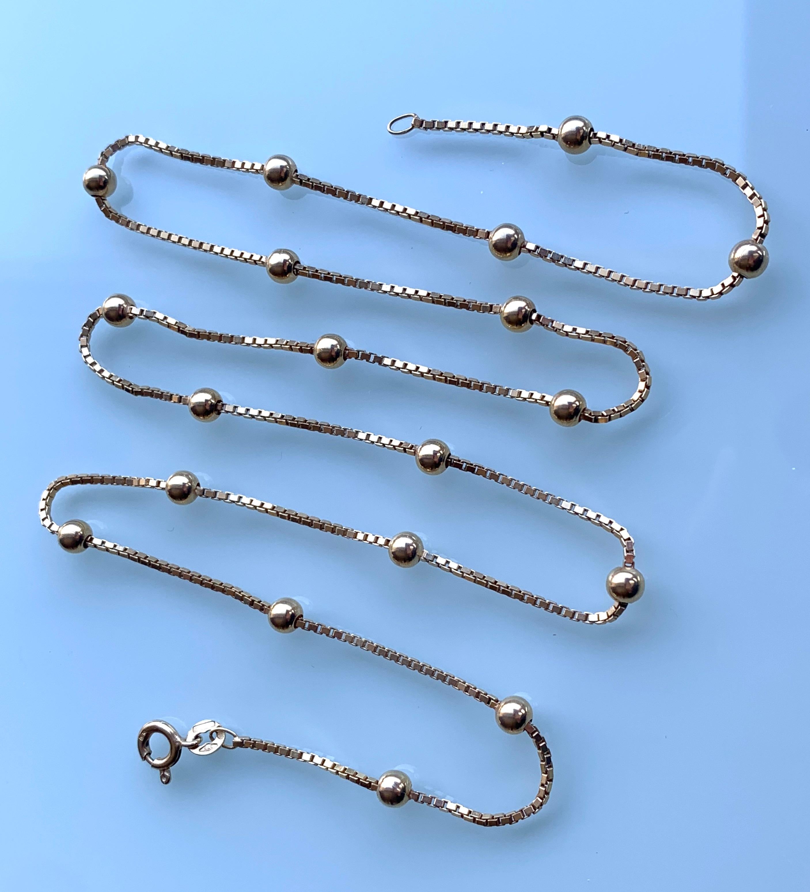 9ct Gold Ball Ball & Box 23.5