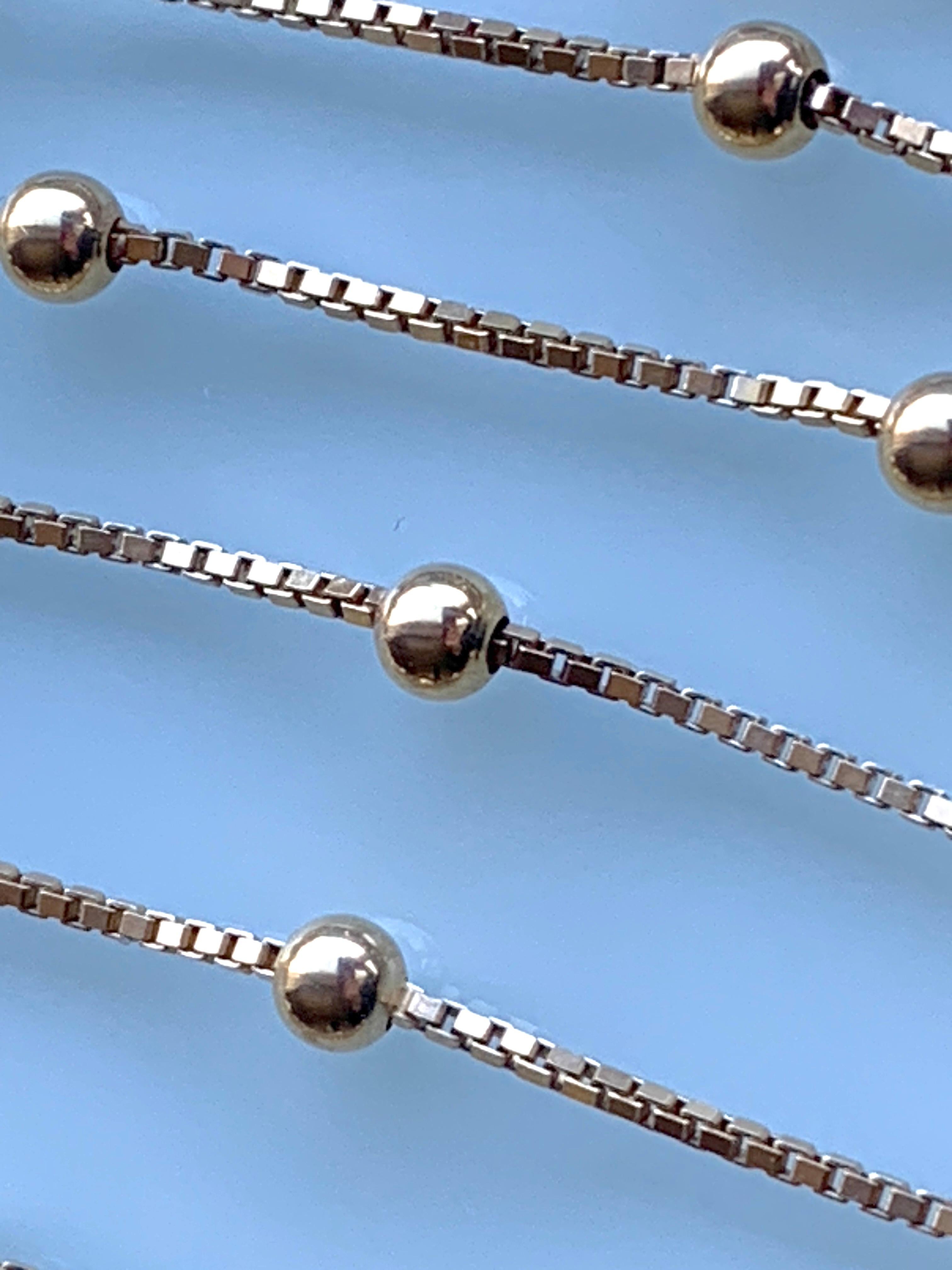 Women's 9ct Gold Ball Ball & Box 23.5