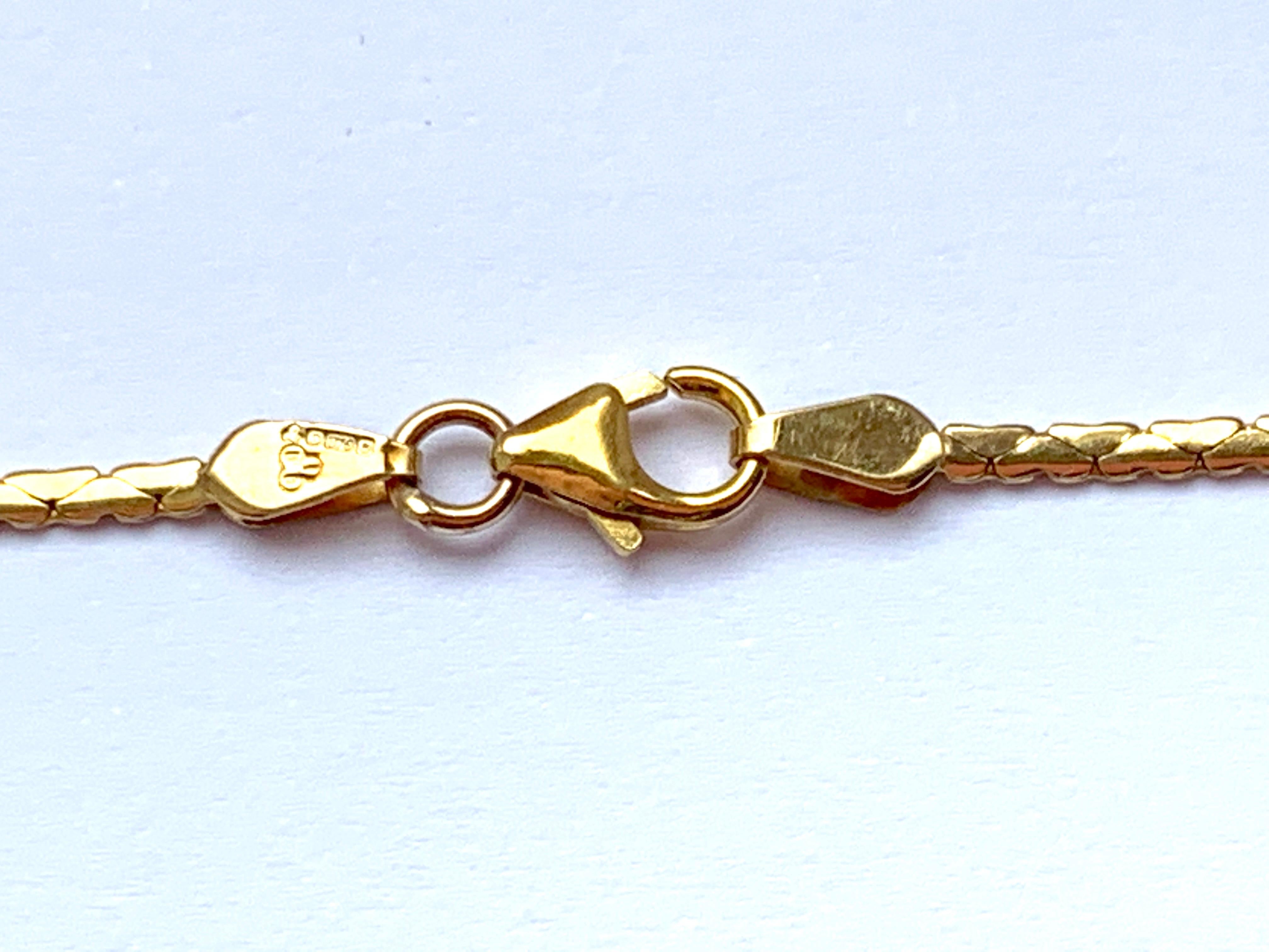 Belle Époque 9 Carat Gold Bow Design Necklace
