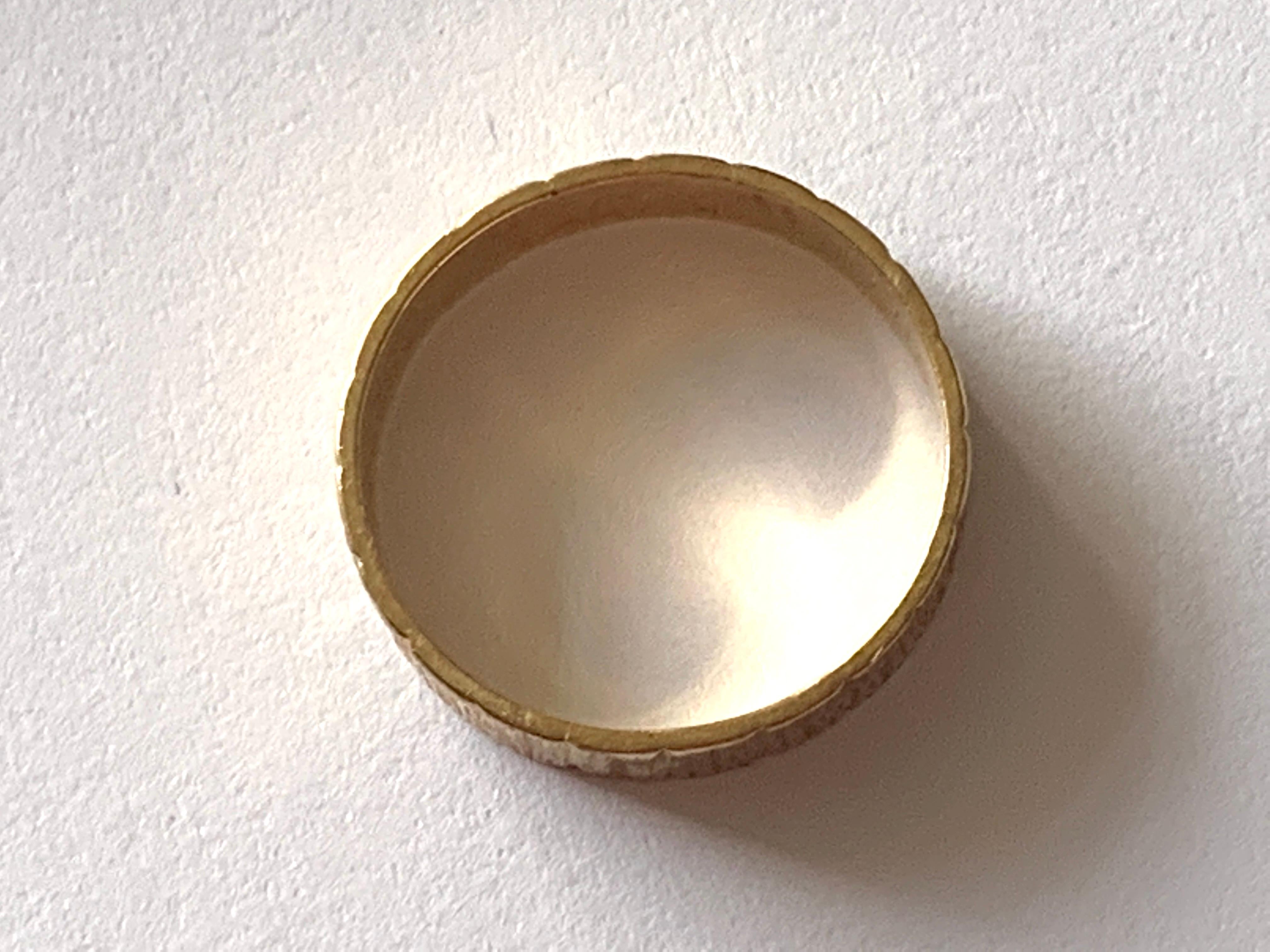9ct Gold Brutalist Design Vintage Wedding Band 1