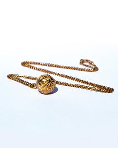 9ct gold chain with gold orb