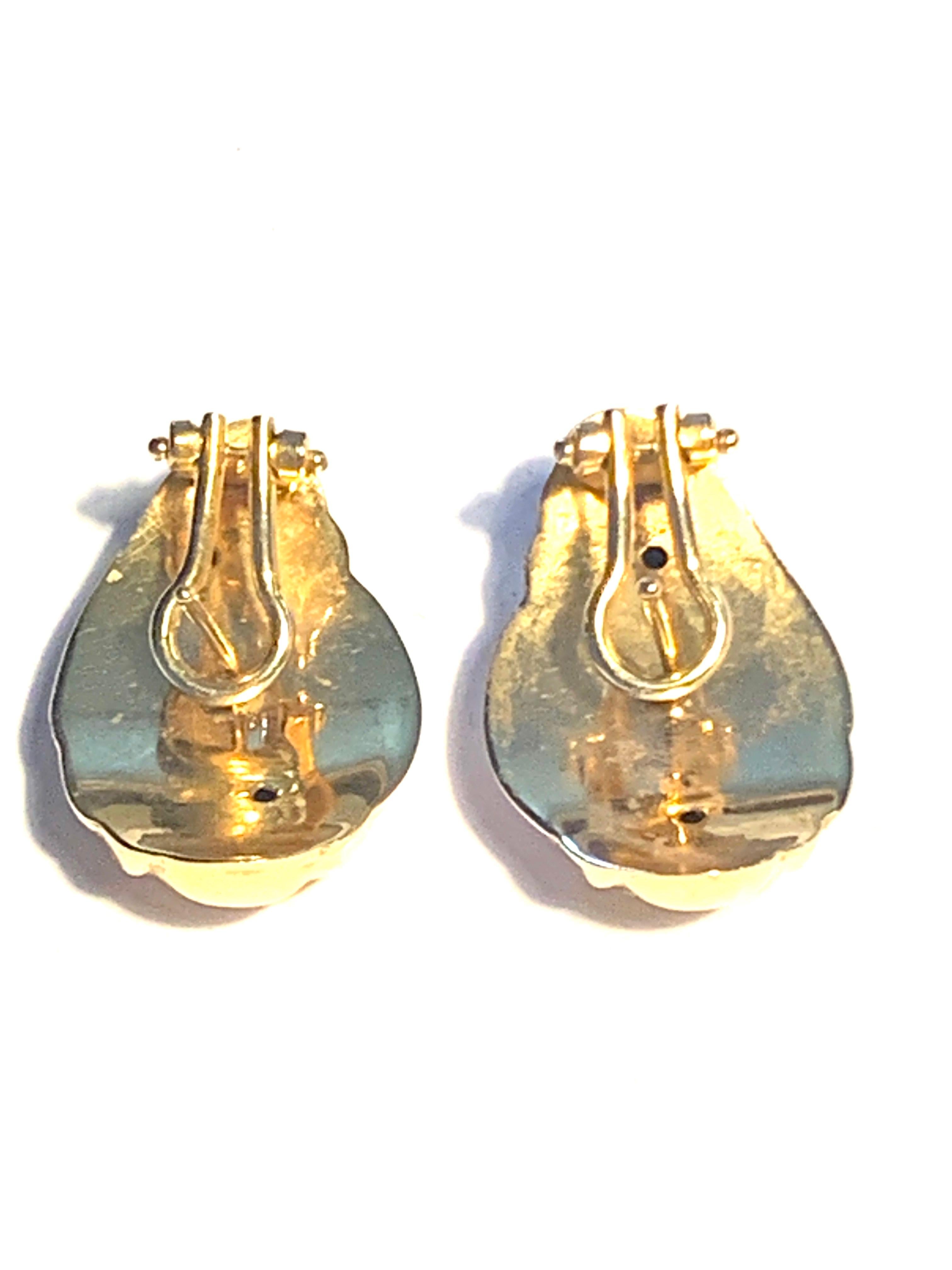 Women's 9ct Gold Chunky Earrings For Sale
