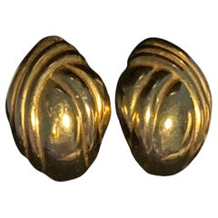 Vintage 9ct Gold Chunky Earrings