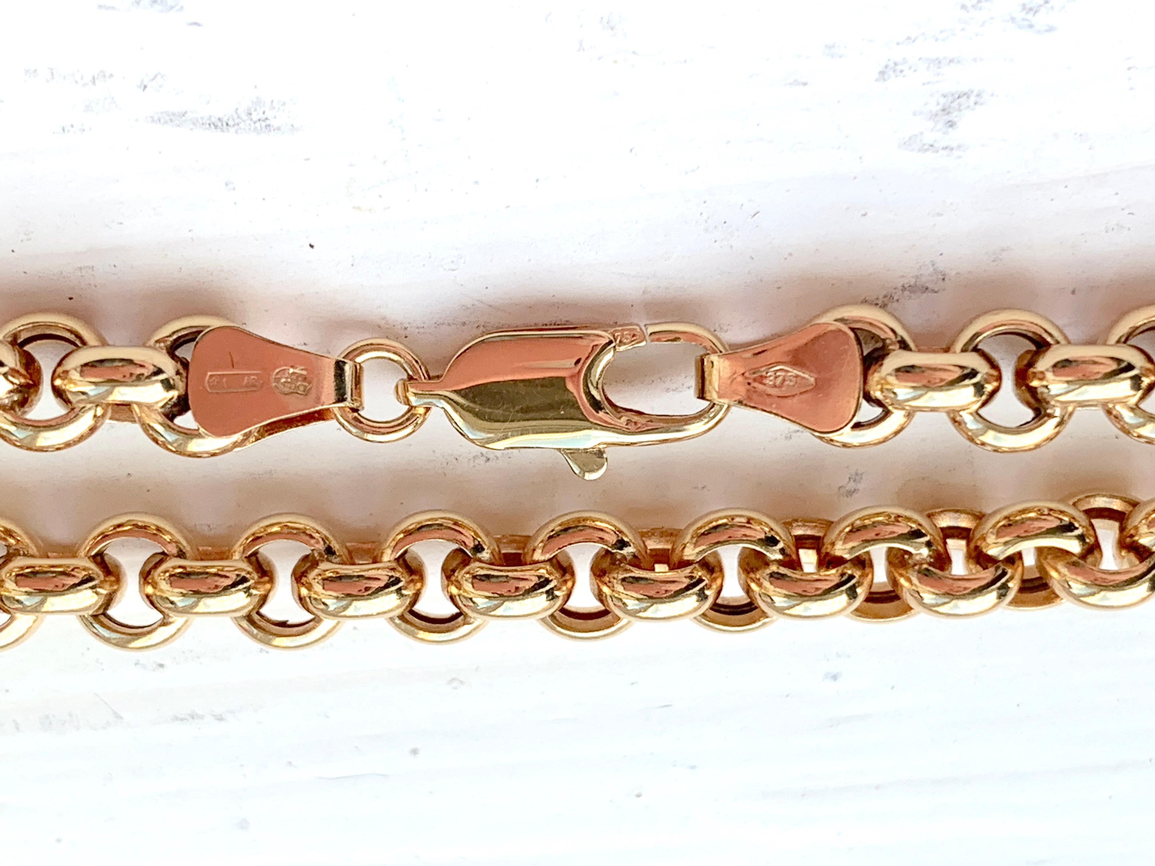 9ct Gold Chunky Heart Necklace 2
