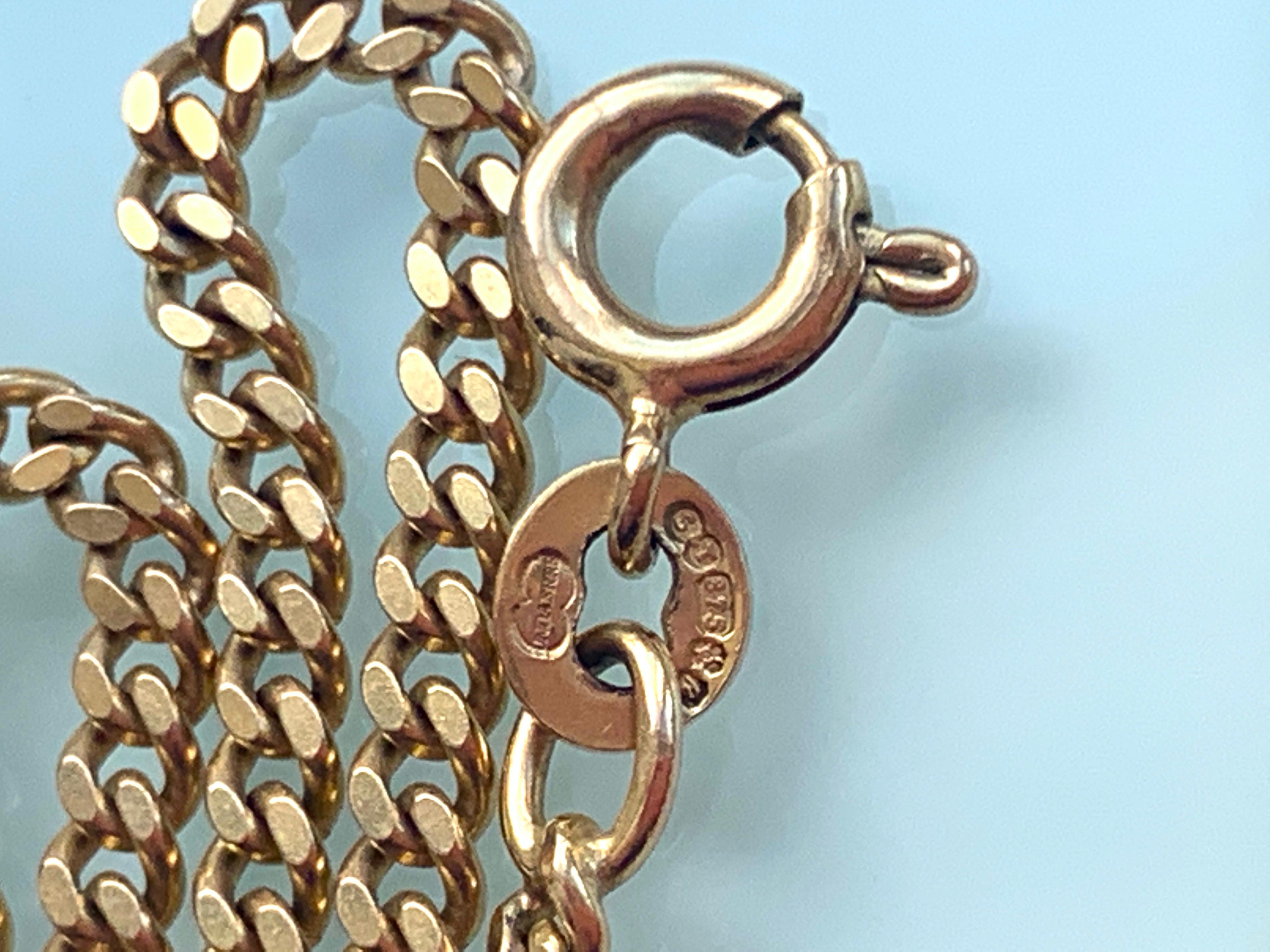 Classical Greek 9ct Gold Curb Chain by Unoaerre