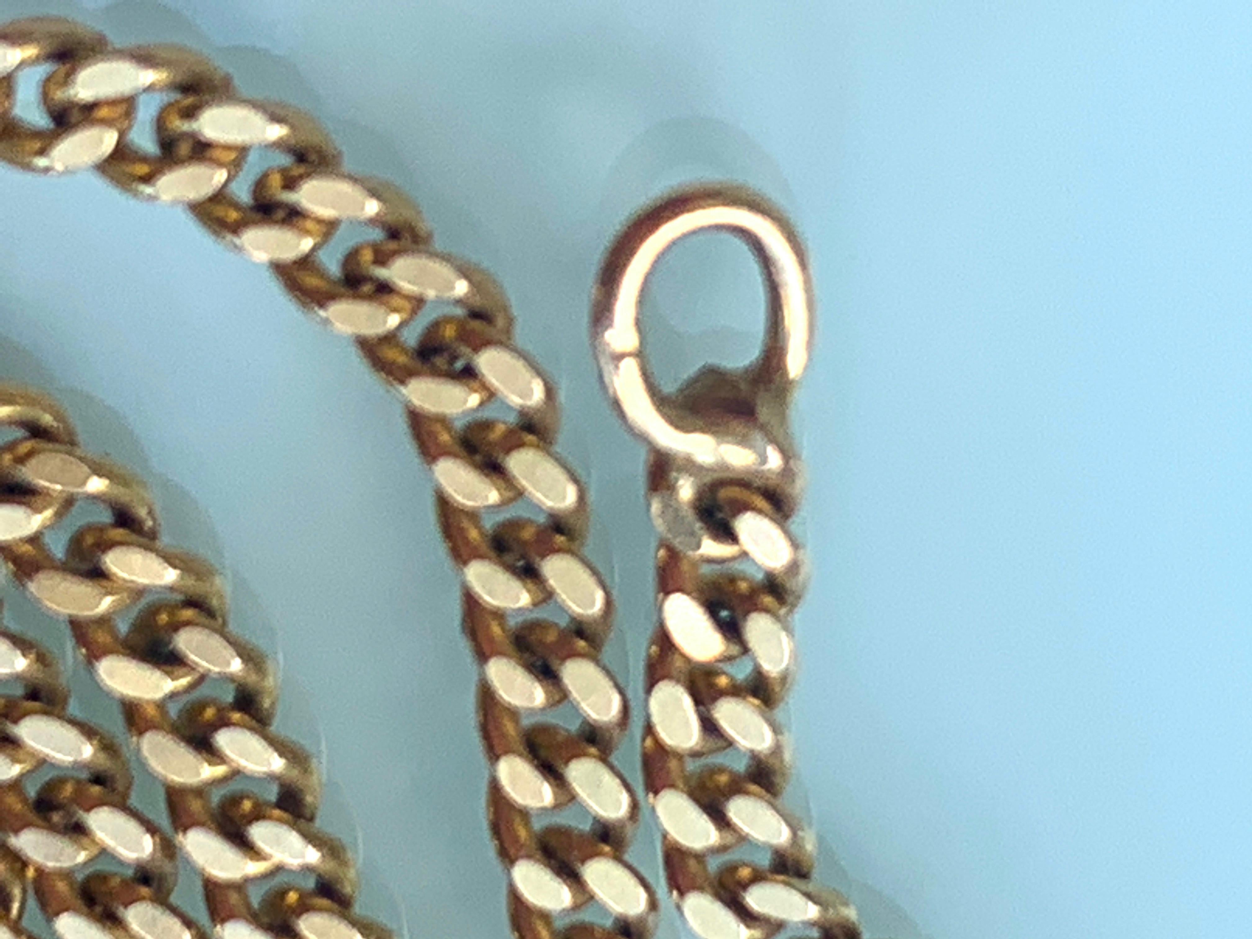 9ct Gold Curb Chain by Unoaerre In Good Condition In London, GB
