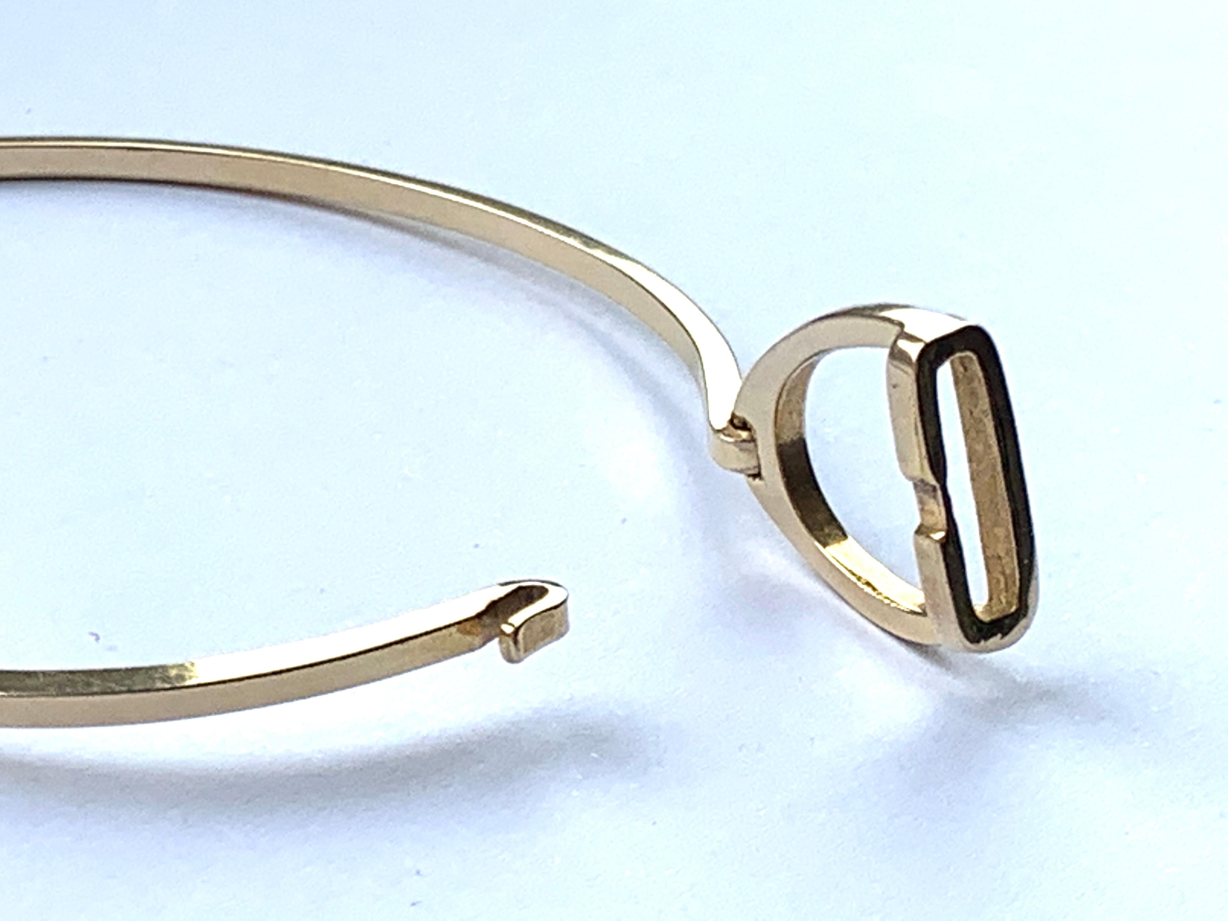 9 Carat Gold Equestrian Bangle For Sale 2