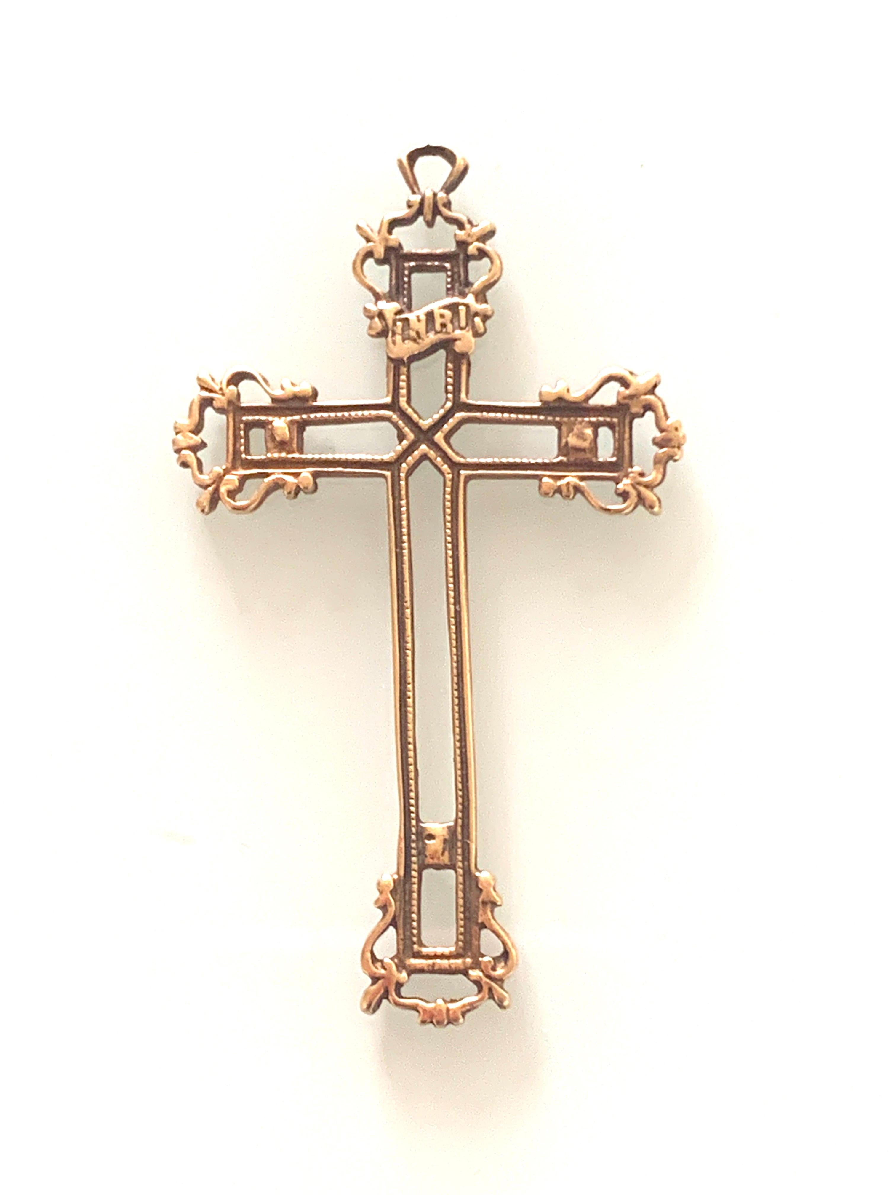 9ct Gold Huge Cross 
Dated 1974
Fully Hallmarked 
London 
Size 6.5 cm x 3.5cm
