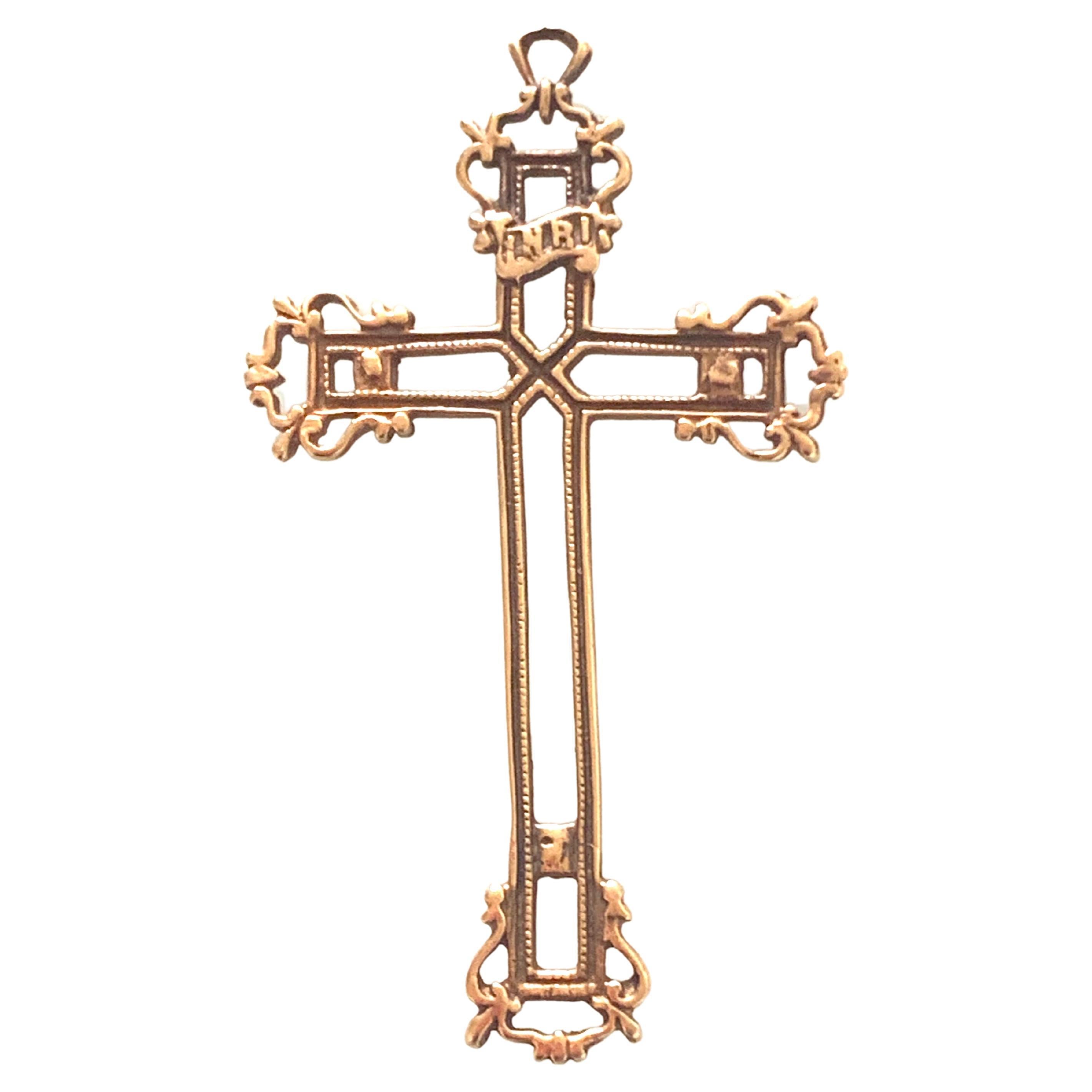 9 Carat Gold Extra Large Cross For Sale
