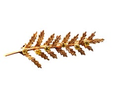 9ct Gold Fern Brooch