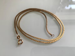 9ct Gold Flat Serpentine 16.5" Choker
