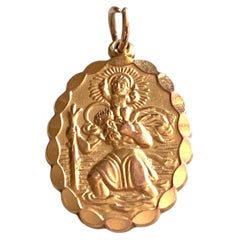 9ct Gold Georg Jensen St.Christopher Pendant