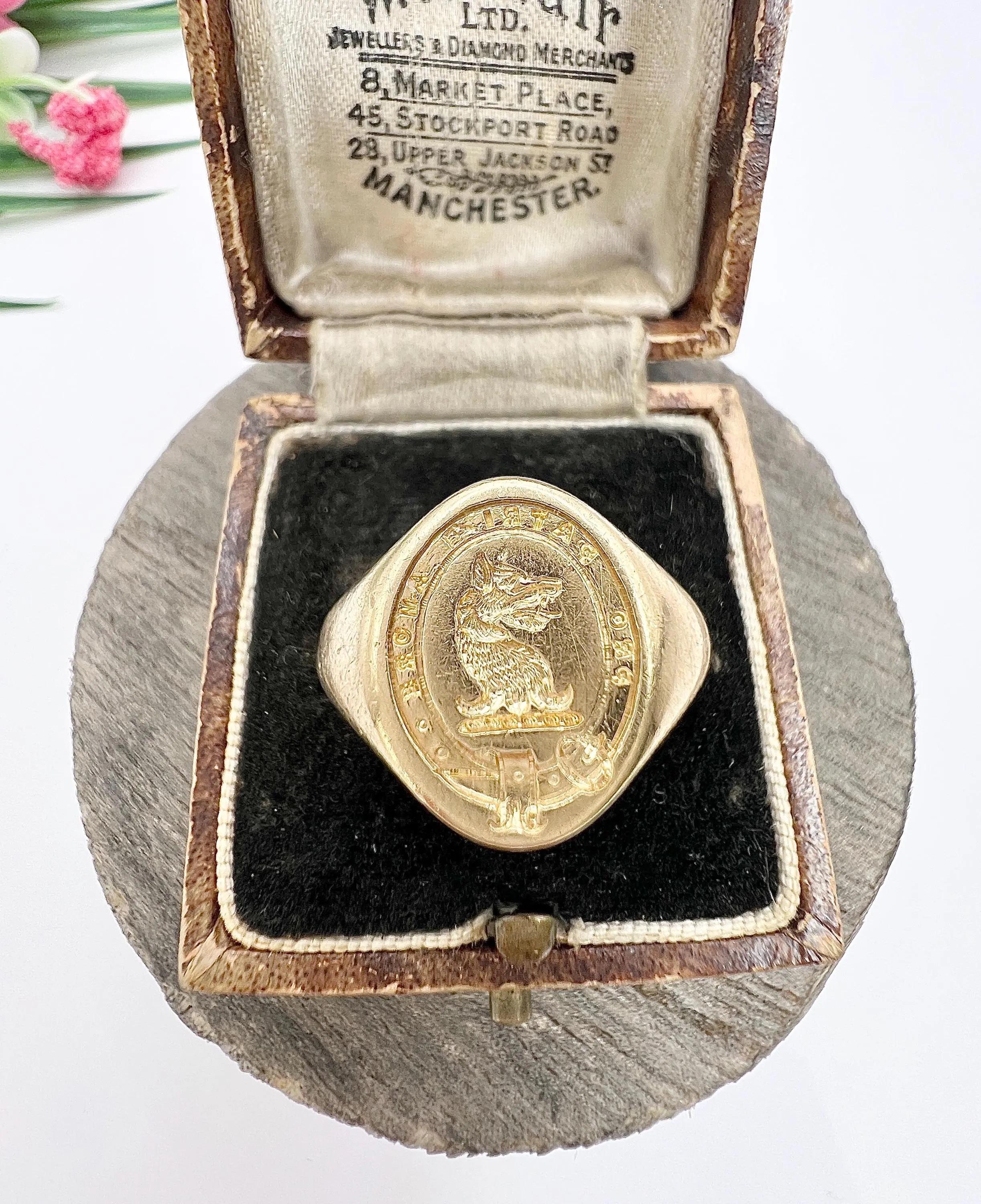 Bague chevalière ovale Griffin 