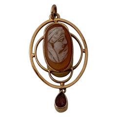 9ct Gold Italian Antique Cameo Pendant