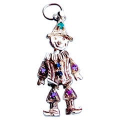 Pendentif en or 9ct Clown mobile articulé