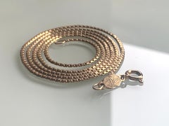 Vintage 9ct Gold Chain Necklace by UnoAErre, Italy, 24 Inches Long