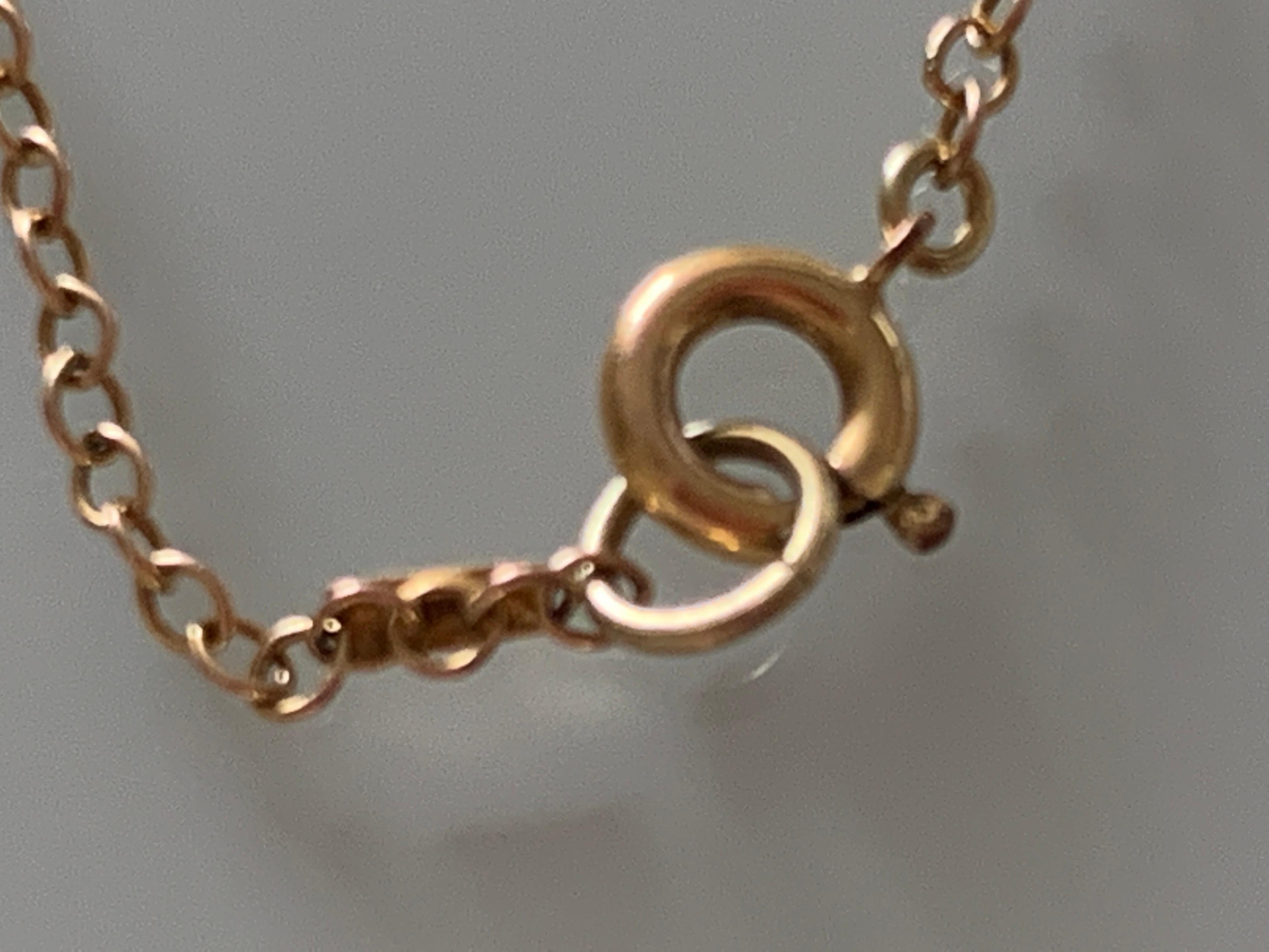 9ct Gold Halskette mit seltenen Türkis Jade Circa 1930's im Angebot 2