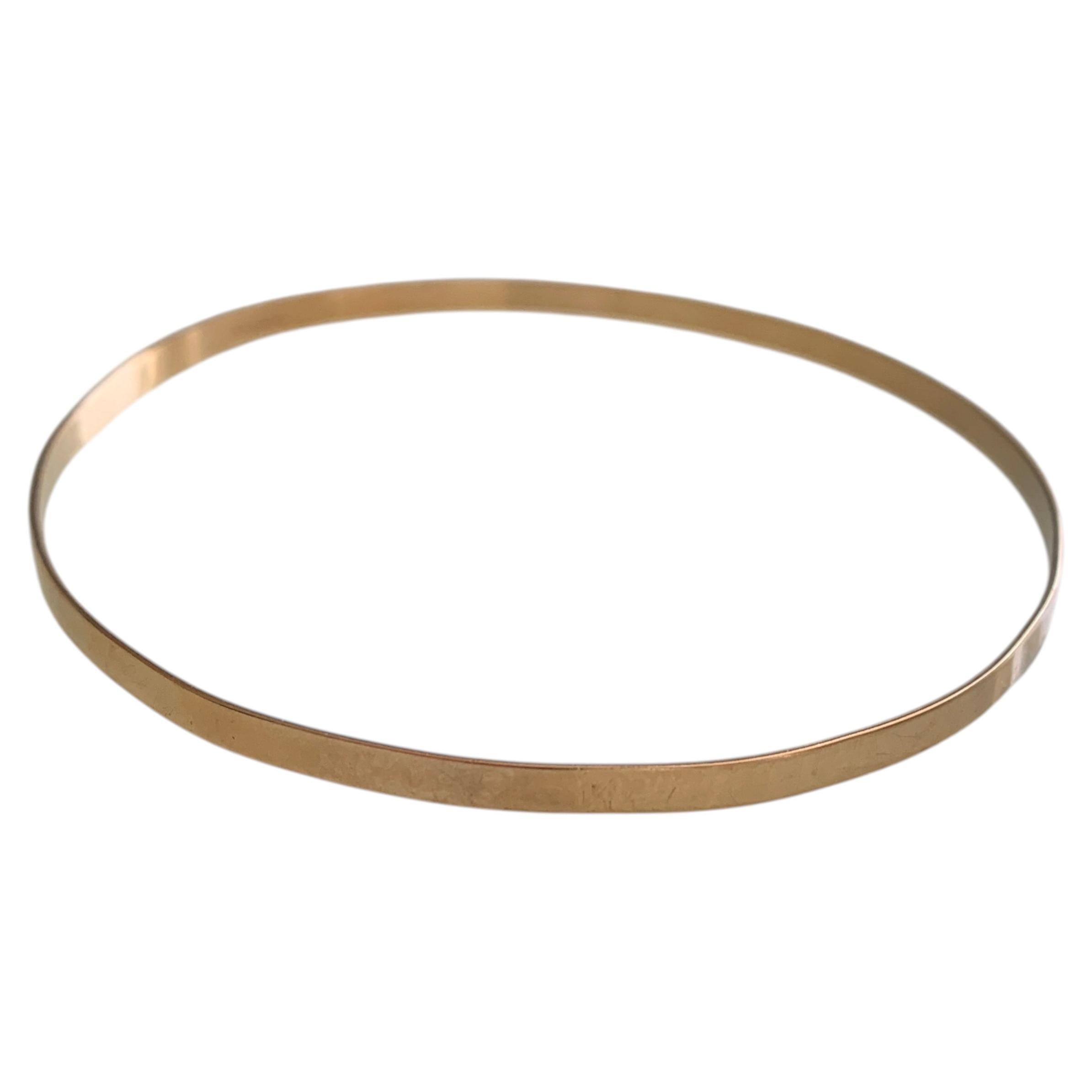 9ct Gold Plain Bangle Full Hallmarked For Sale