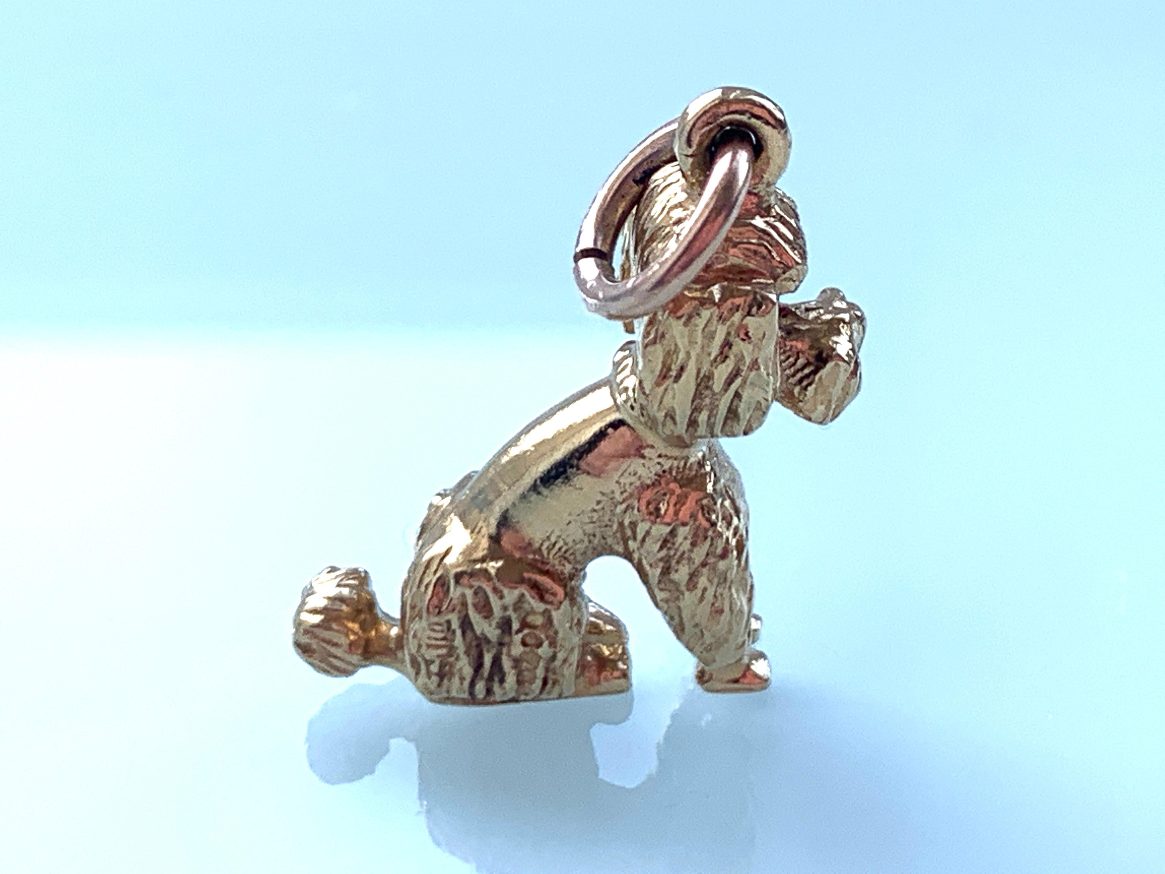 Retro 9ct Gold Poodle by Georg Jensen