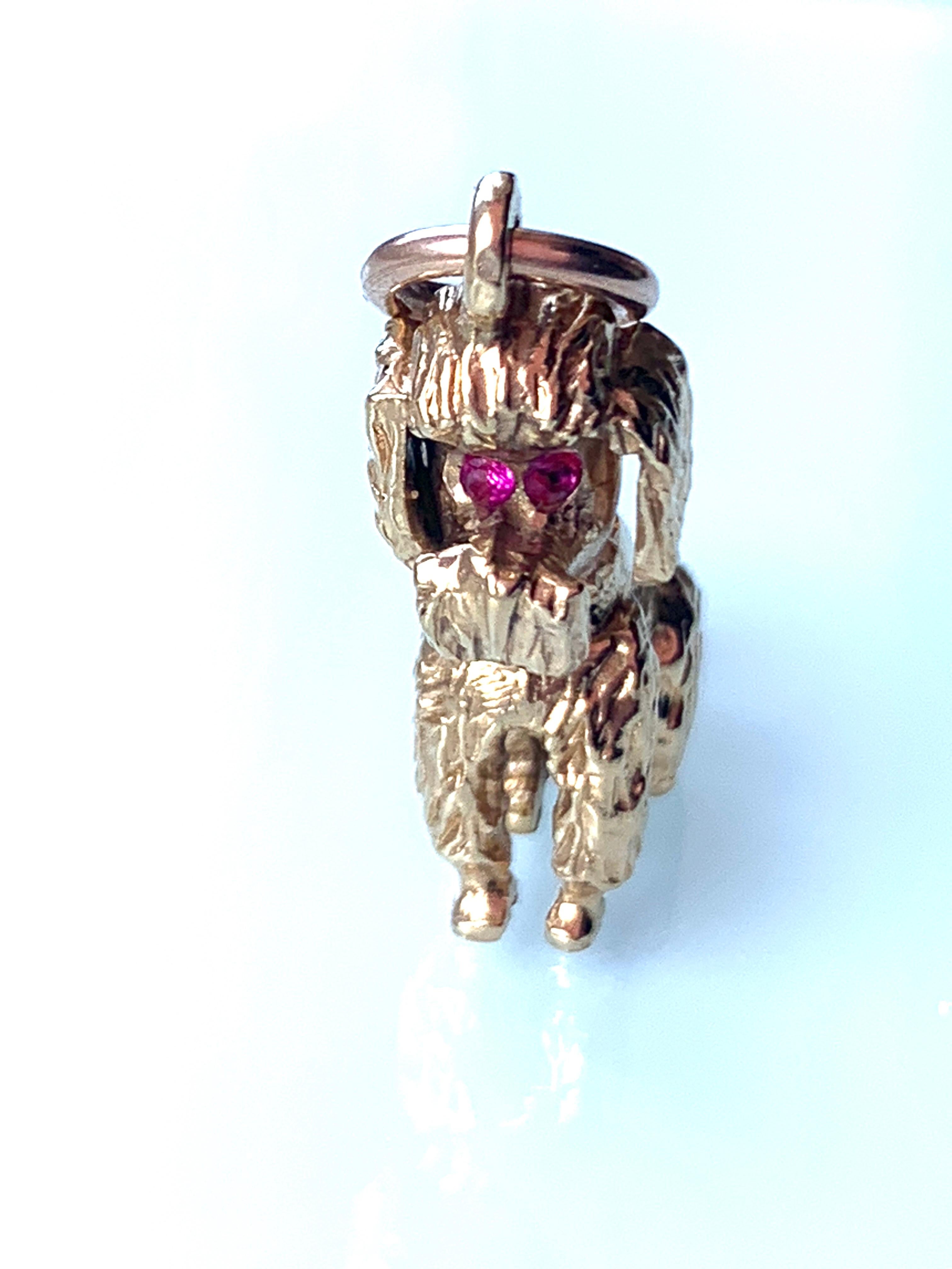 9ct Gold Poodle by Georg Jensen In Good Condition In London, GB