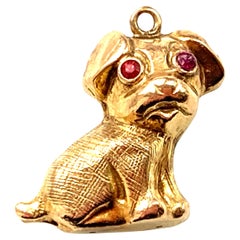 9ct Gold Puppy Charm by Georg Jensen