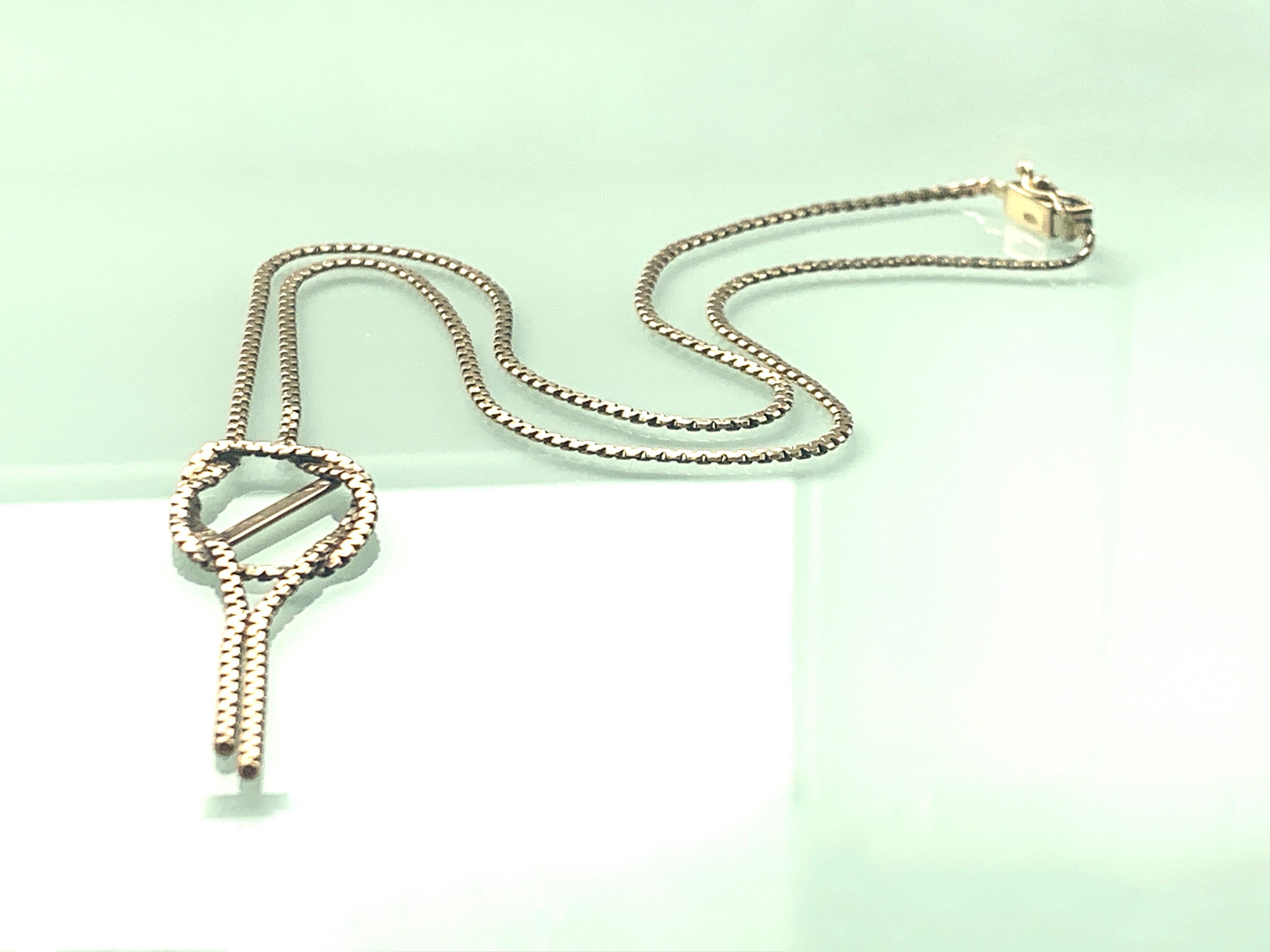 Collier vintage rare de 43,18 cm en or 9 carats Bon état - En vente à London, GB