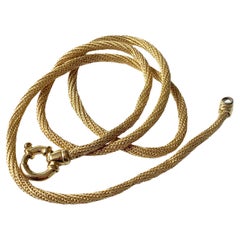 Rope en or 9 carats - tissage ouvert - collier 