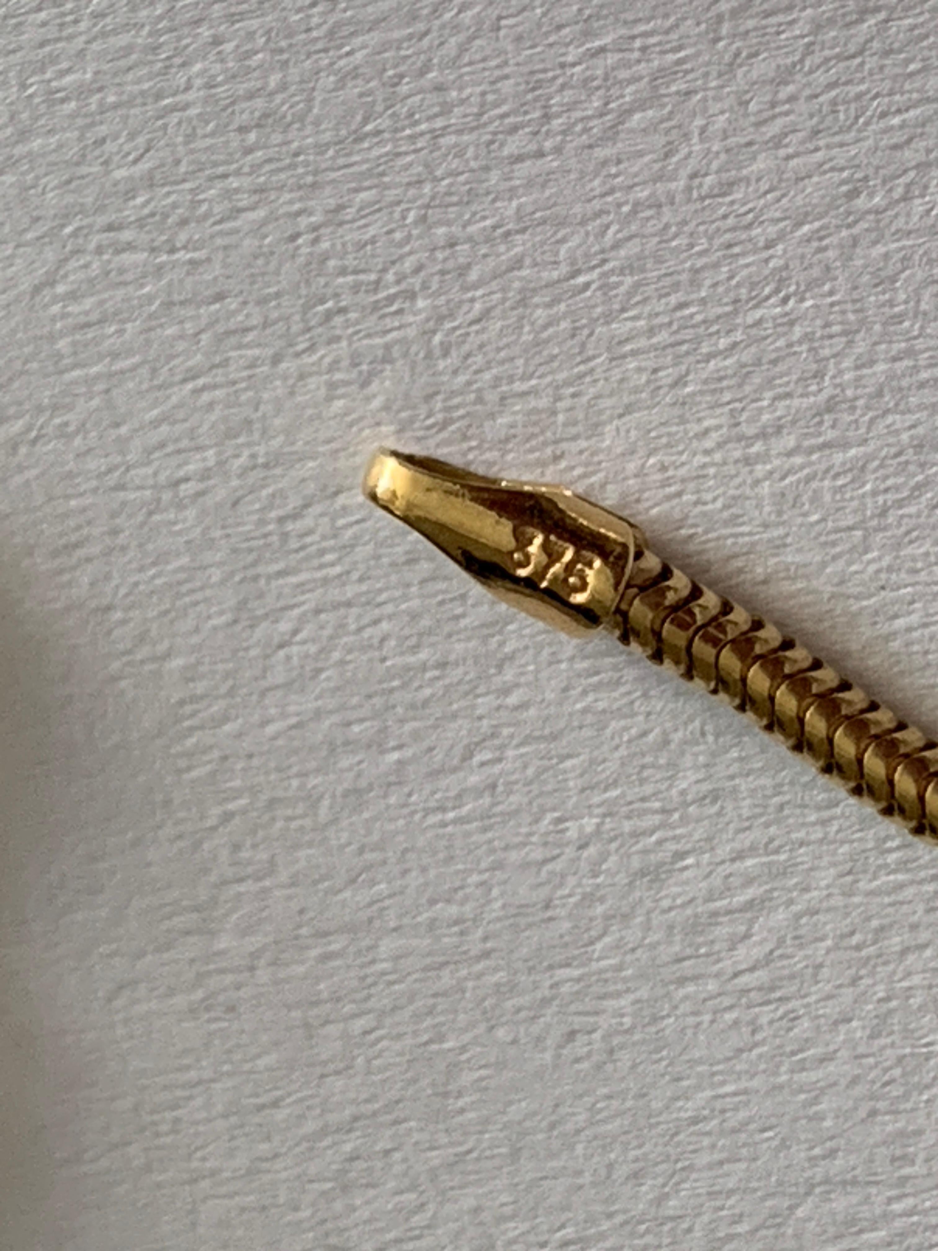 Catena a serpente in oro 9ct con marchio britannico in vendita 6