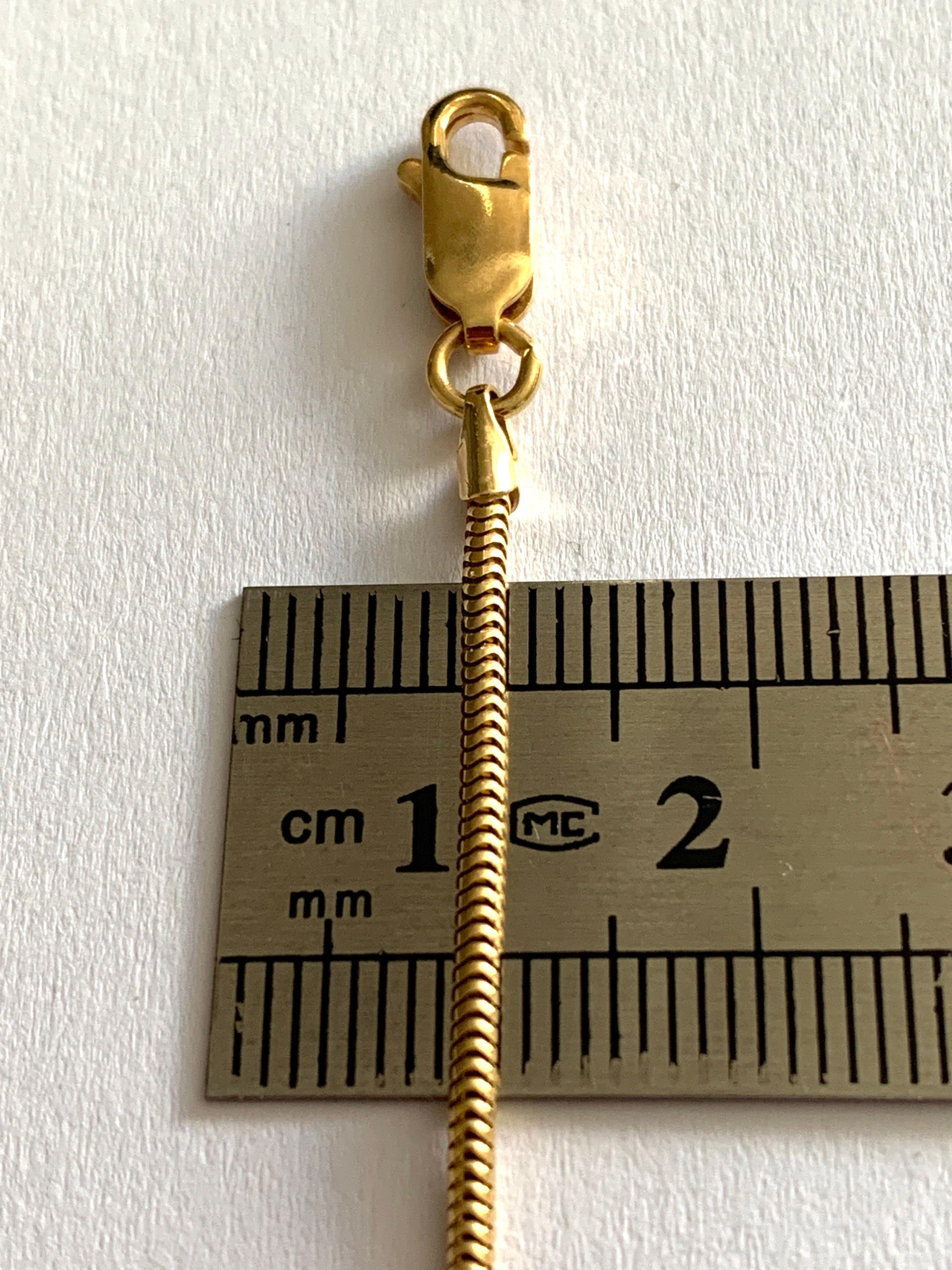 Art Déco Catena a serpente in oro 9ct con marchio britannico in vendita