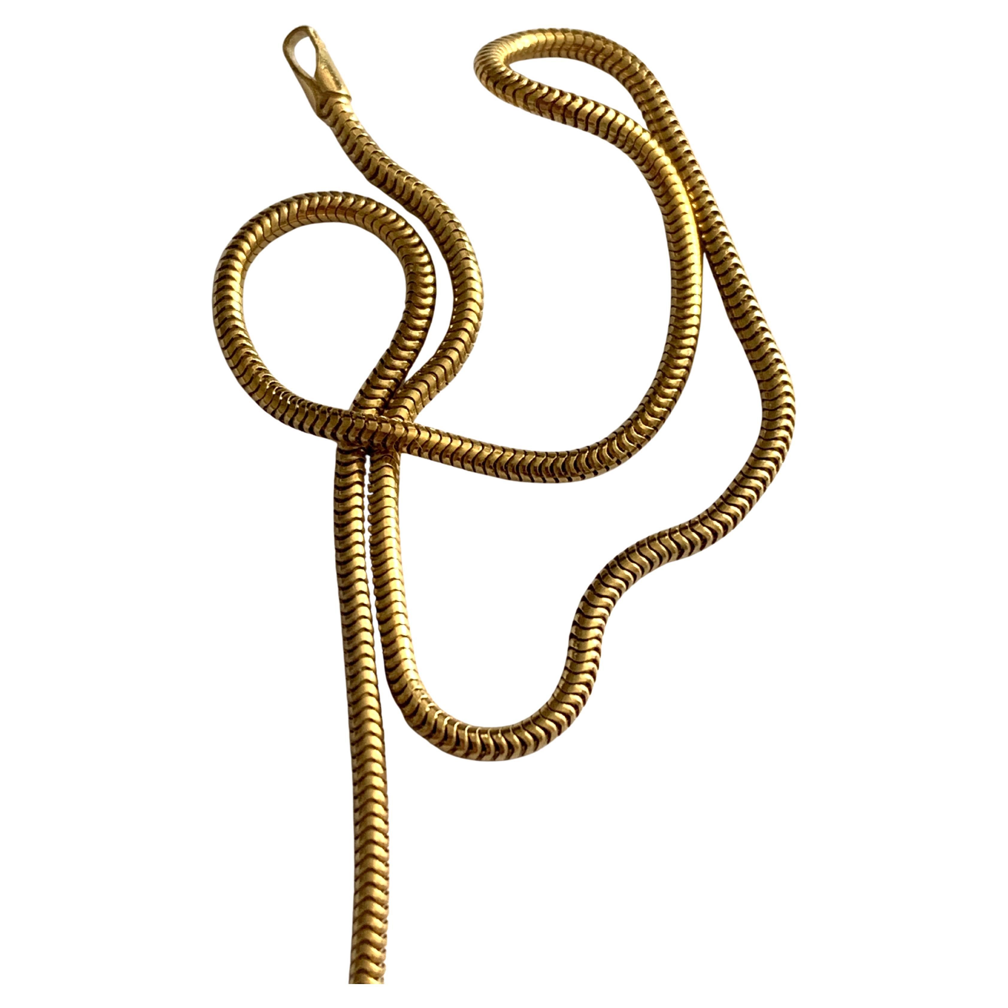 Catena a serpente in oro 9ct con marchio britannico in vendita