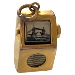 9ct Gold Television Charm moving images !