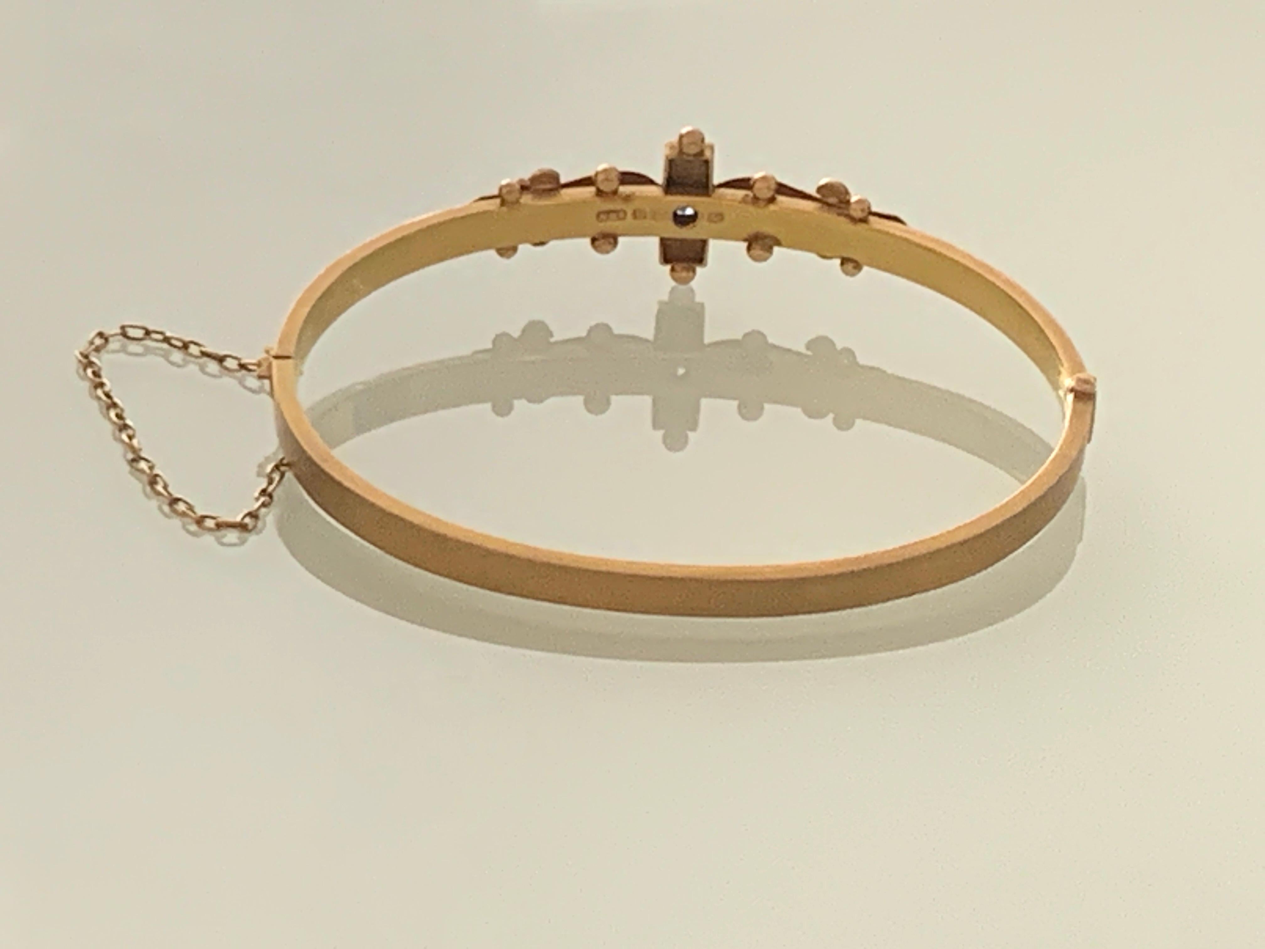 9ct Gold Viktorianisches Armband . Vollständig gestempelt 1902 Damen im Angebot