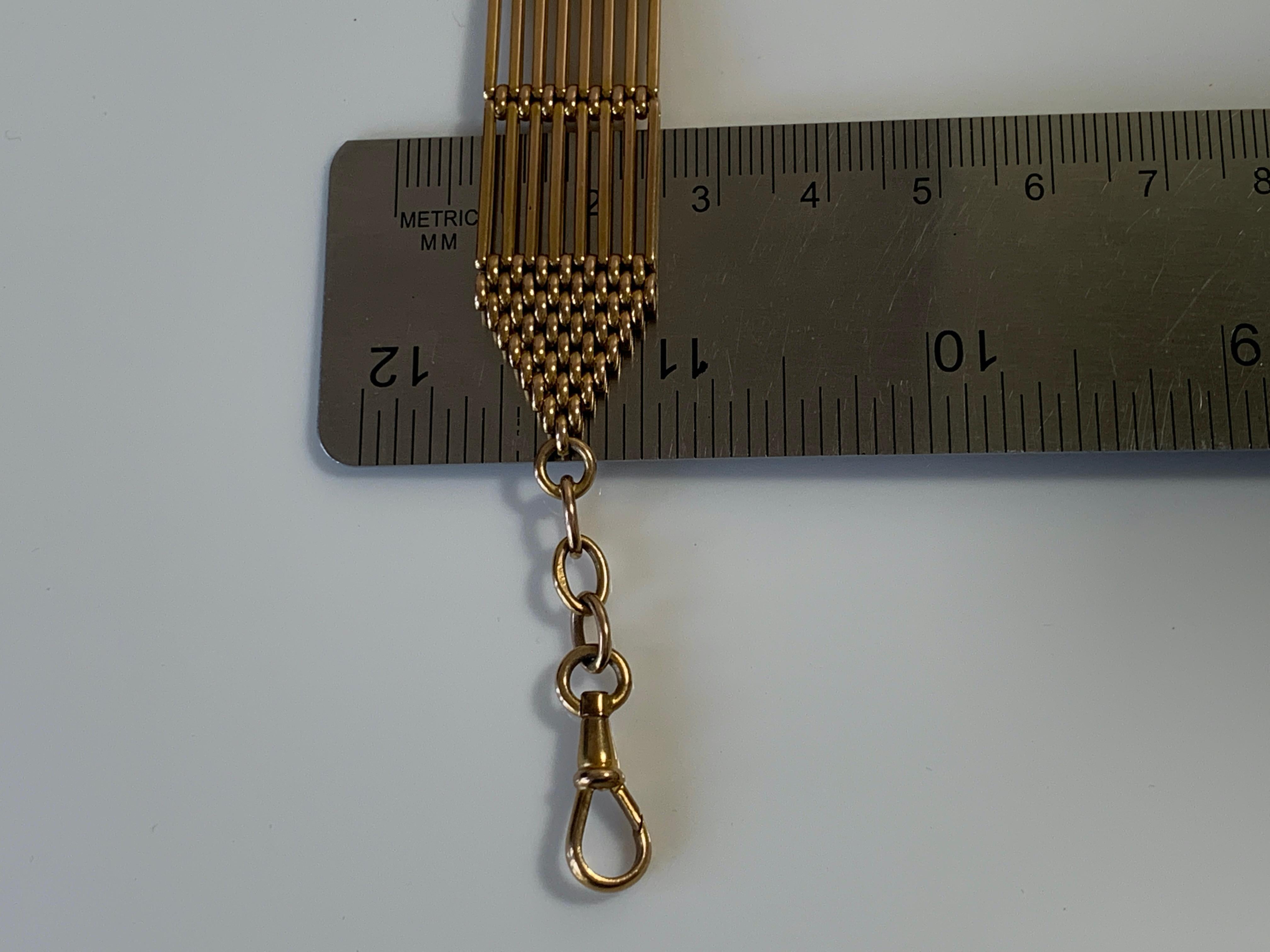 9ct Gold Victorian Watch Chain Section For Sale 4