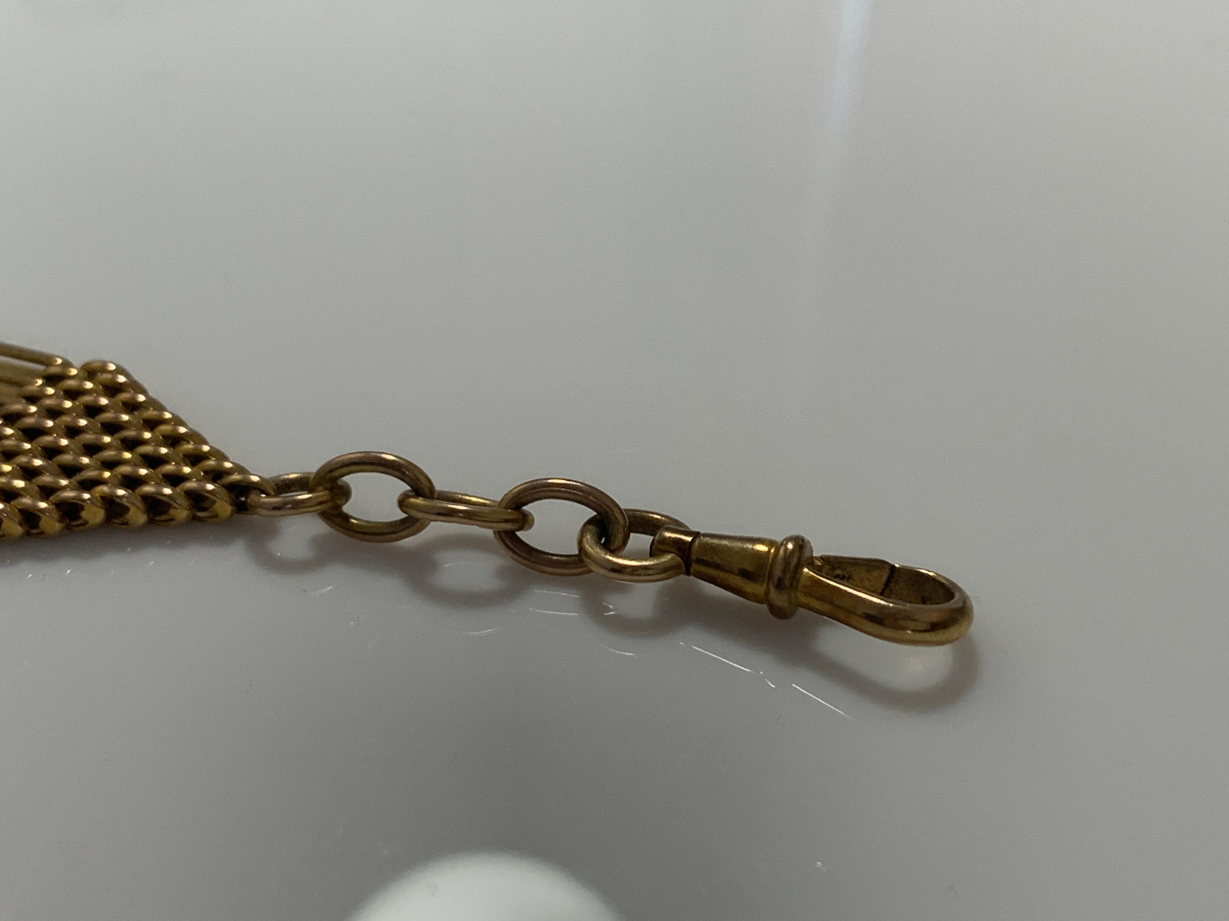 Women's or Men's 9ct Gold Victorian Watch Chain Section For Sale