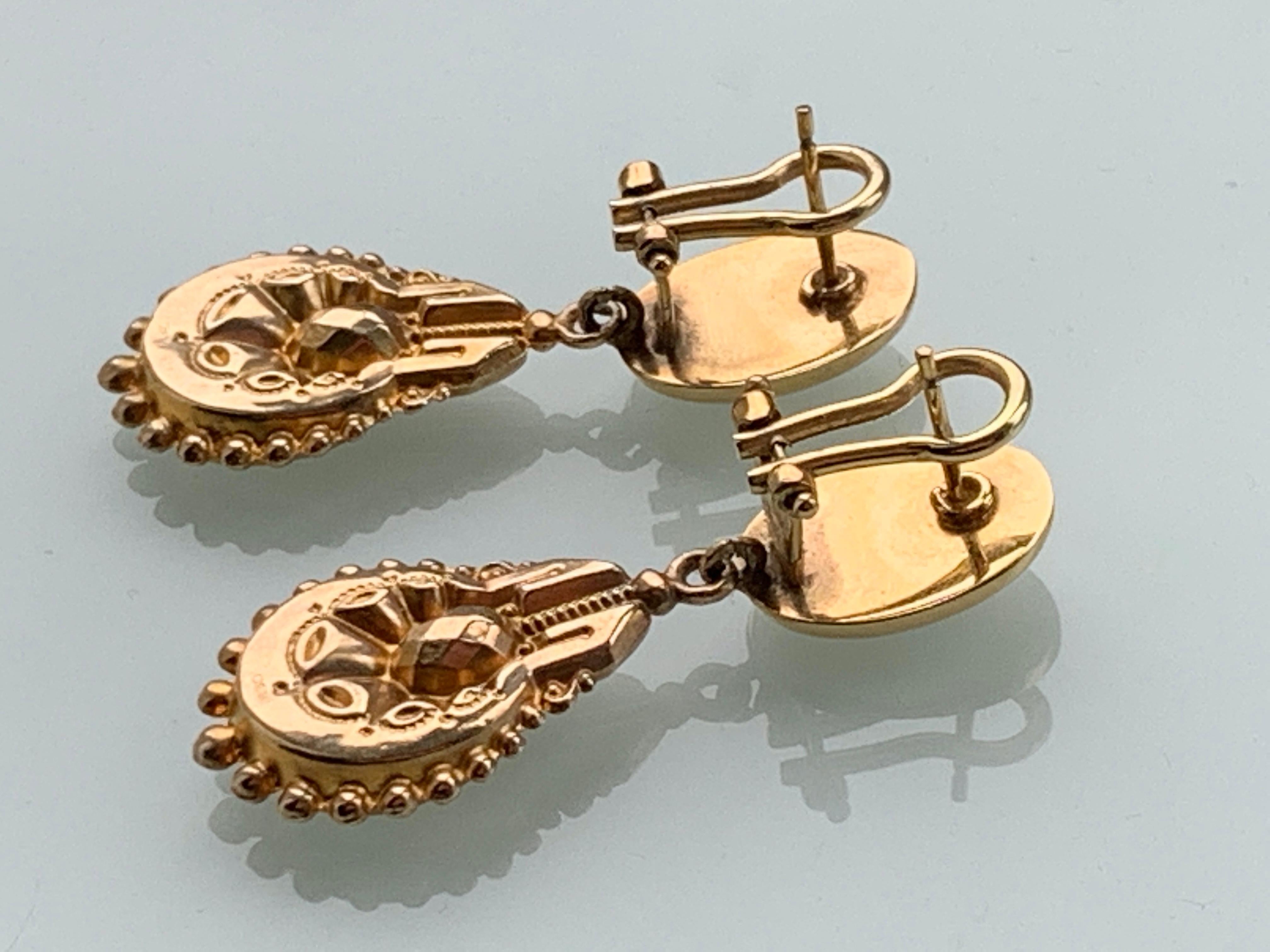 9ct gold chain earrings