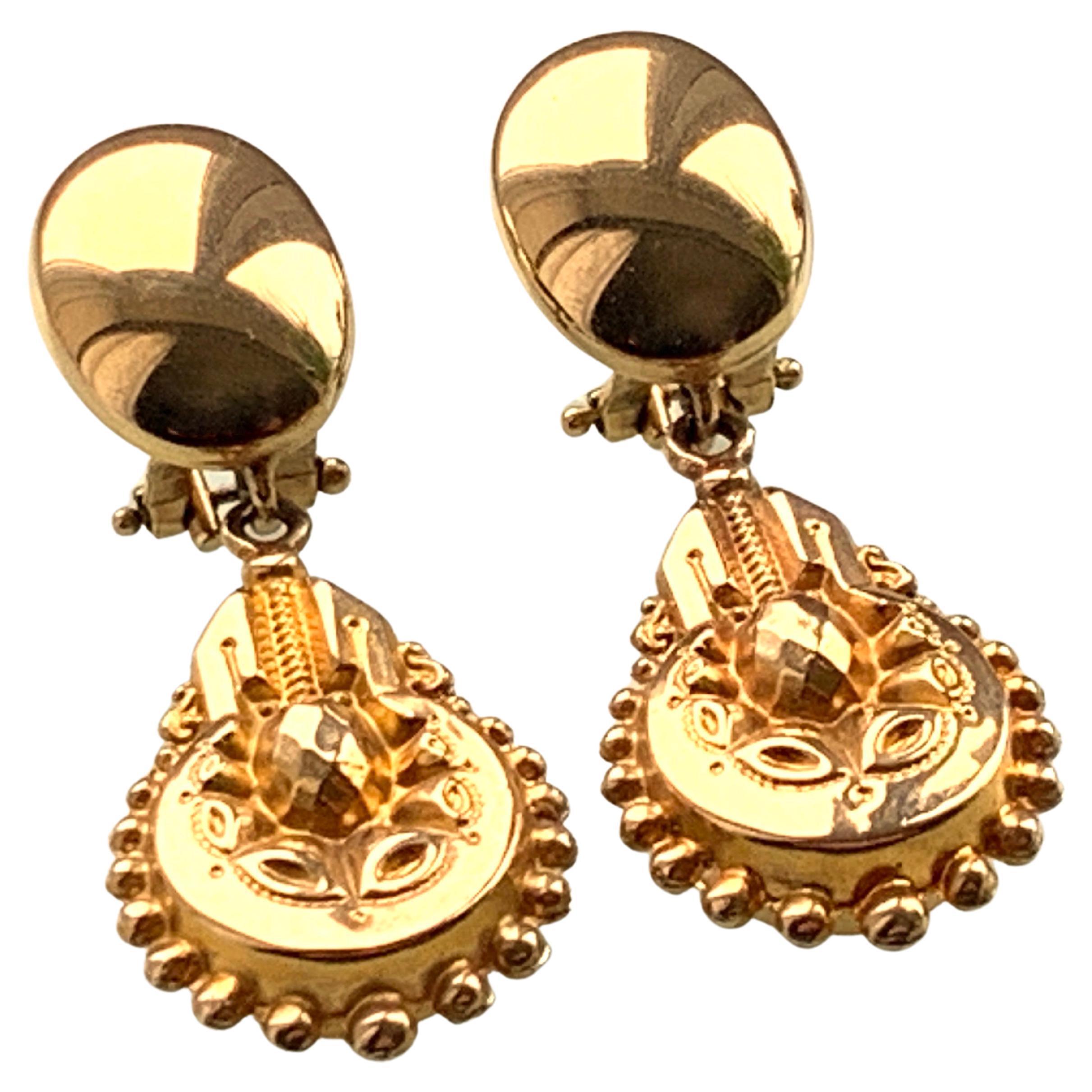 9ct Gold Earrings  For Sale