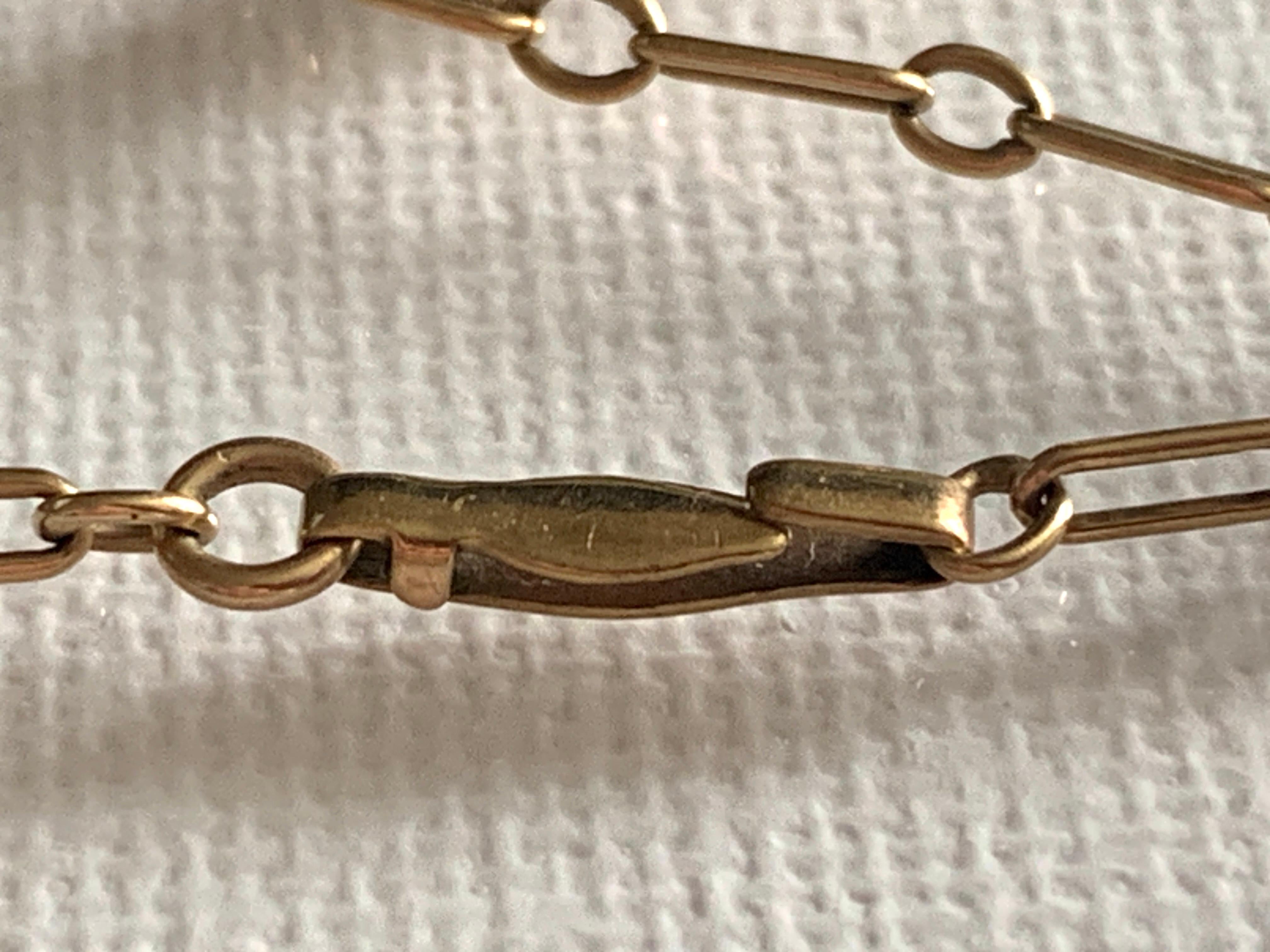 Pulsera de cadena Vintage de oro de 9 ct en venta 2
