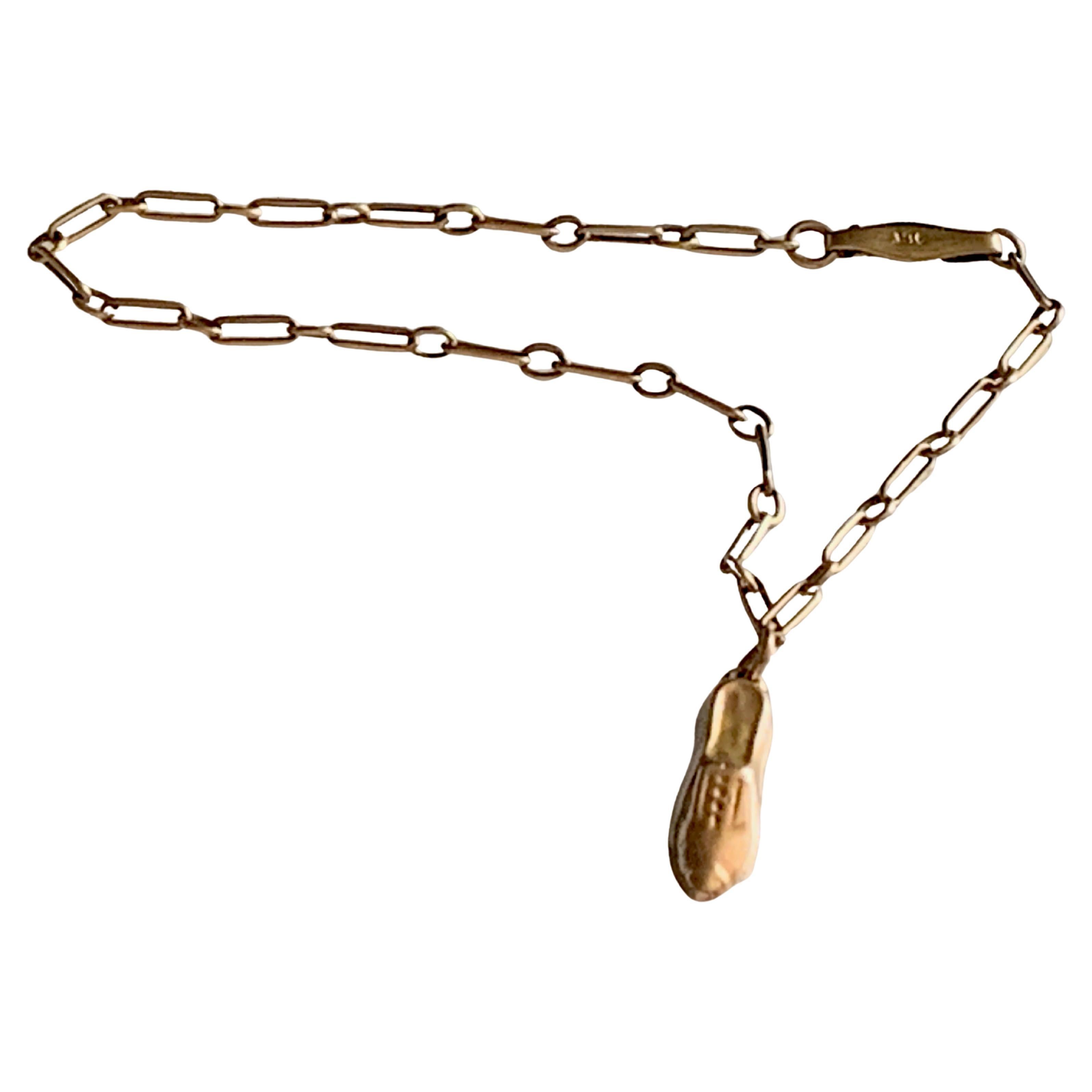 Pulsera de cadena Vintage de oro de 9 ct en venta