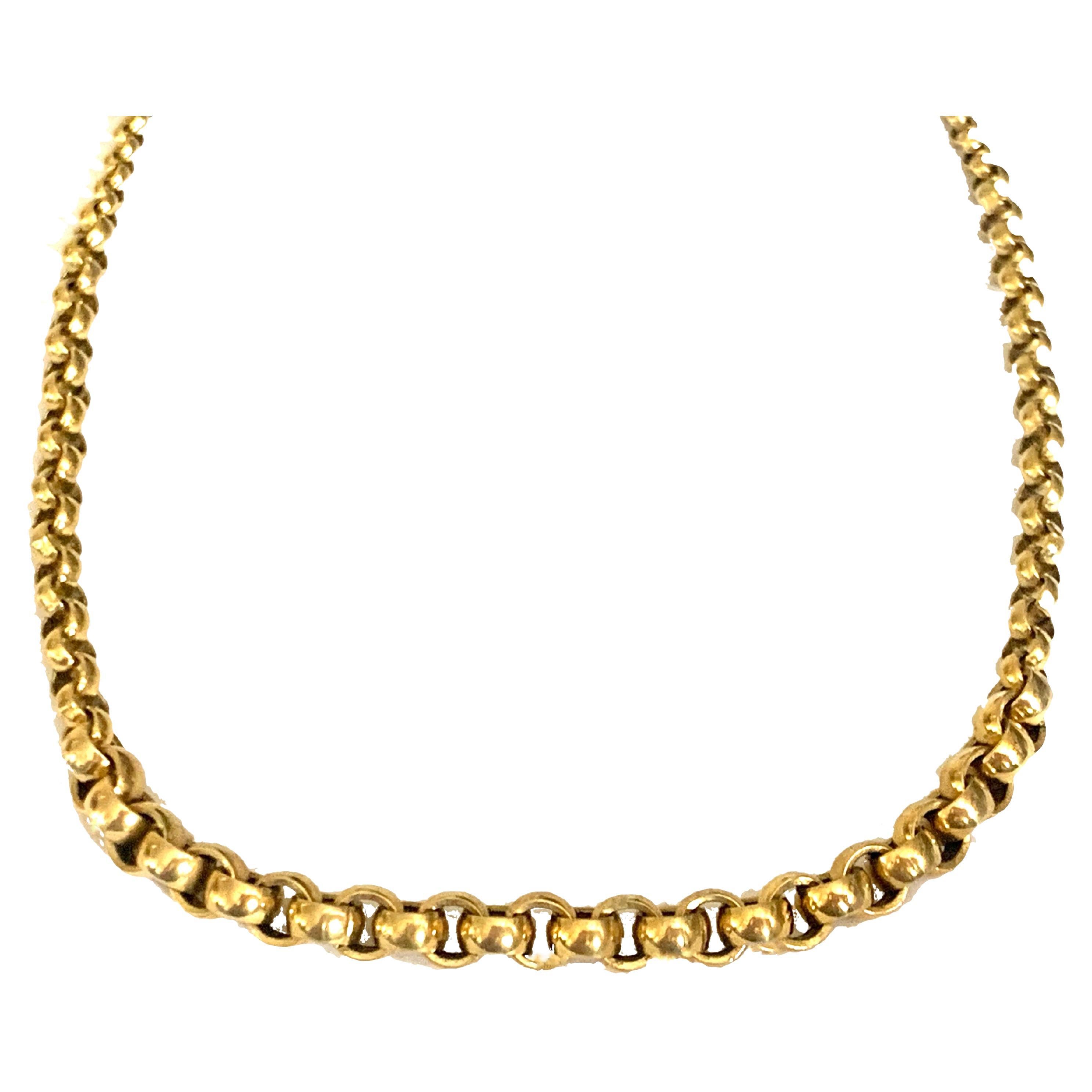 9ct Gold Exquisite Vintage Necklace For Sale