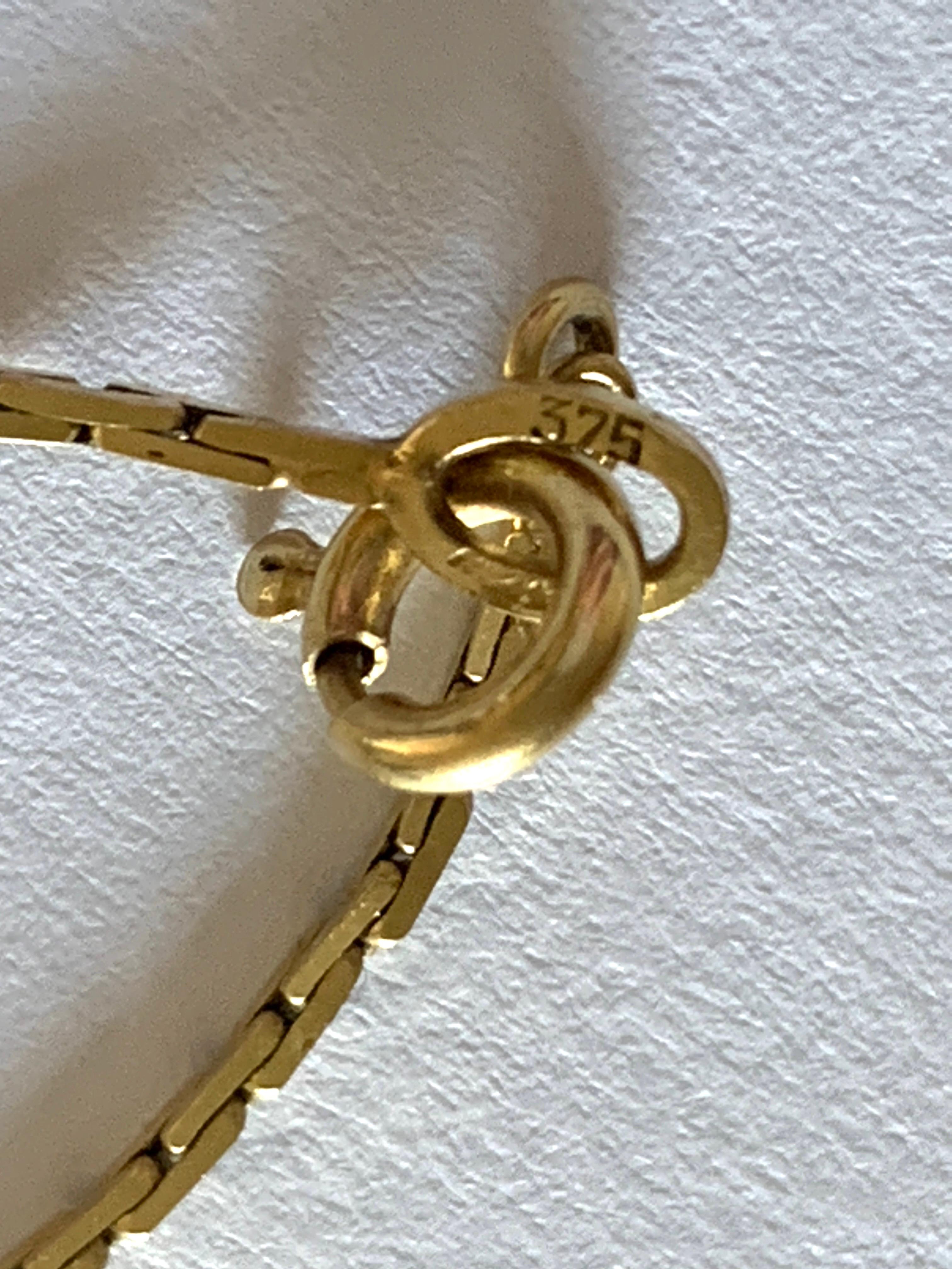 9 Karat Gold Vintage Choker-Halskette mit Karneol-Einsätzen  Damen im Angebot