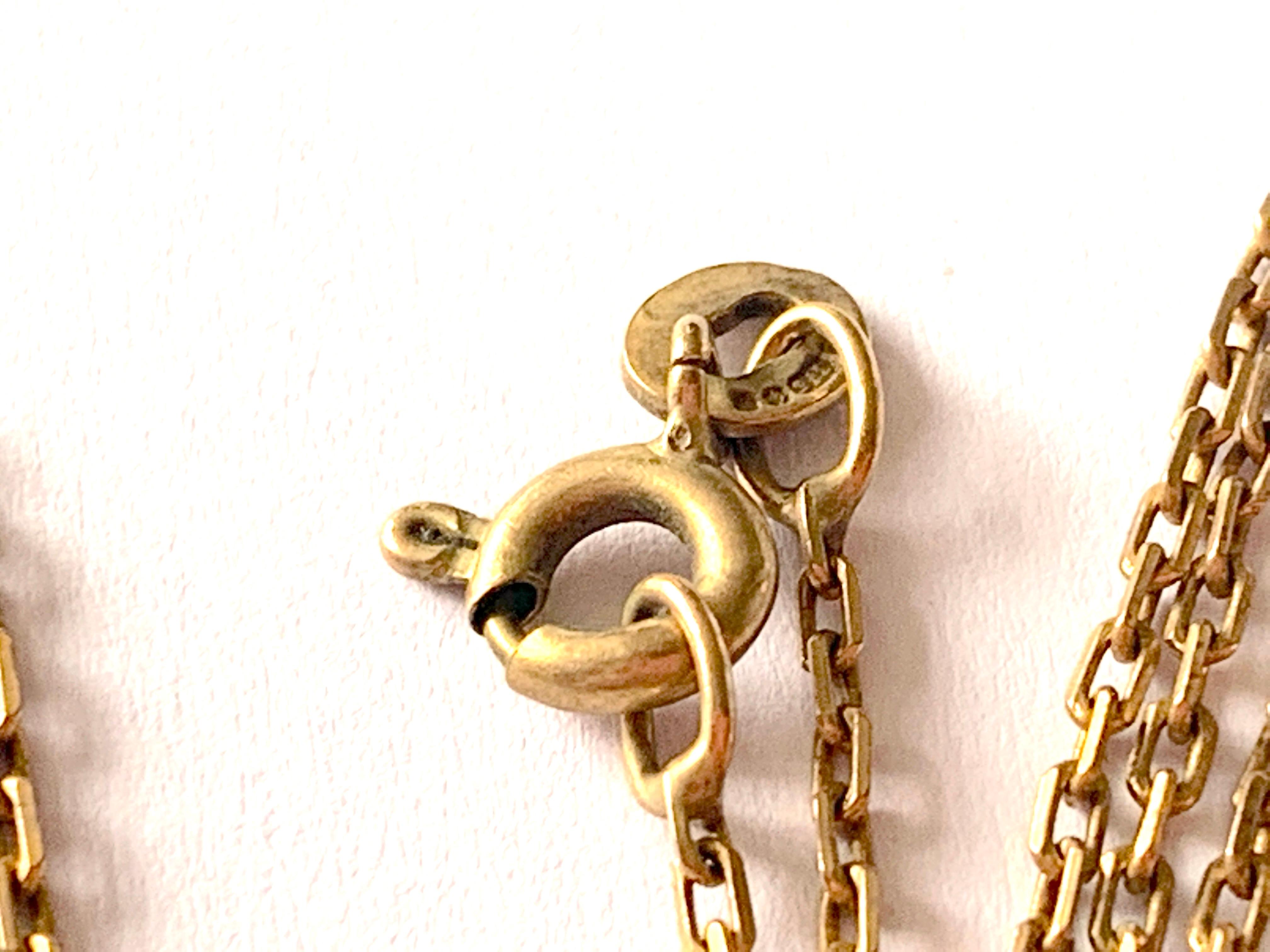9 Karat Gold Vintage-Kreuzfix auf 9 Karat Goldkette 2