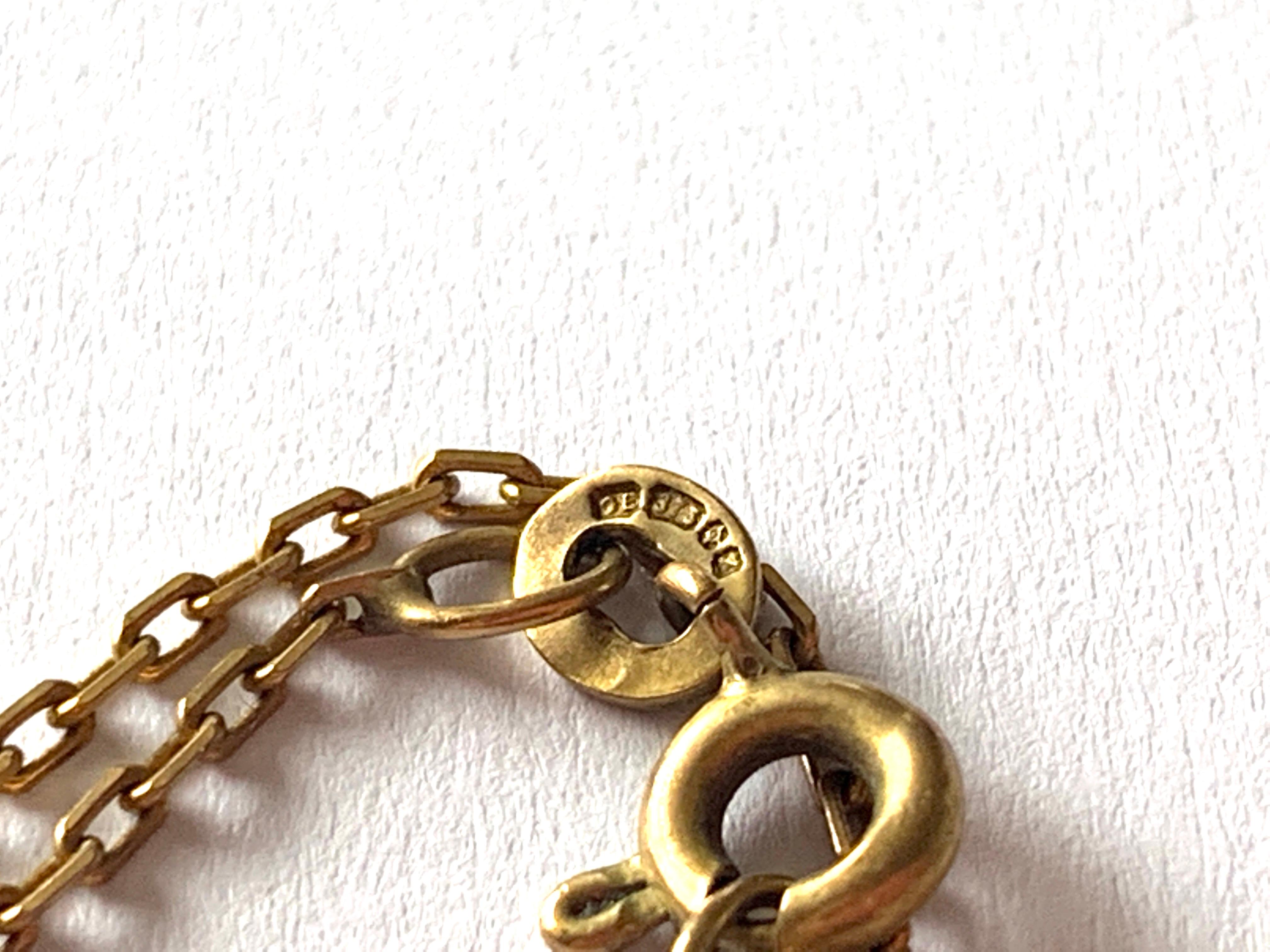 9 Karat Gold Vintage-Kreuzfix auf 9 Karat Goldkette 3