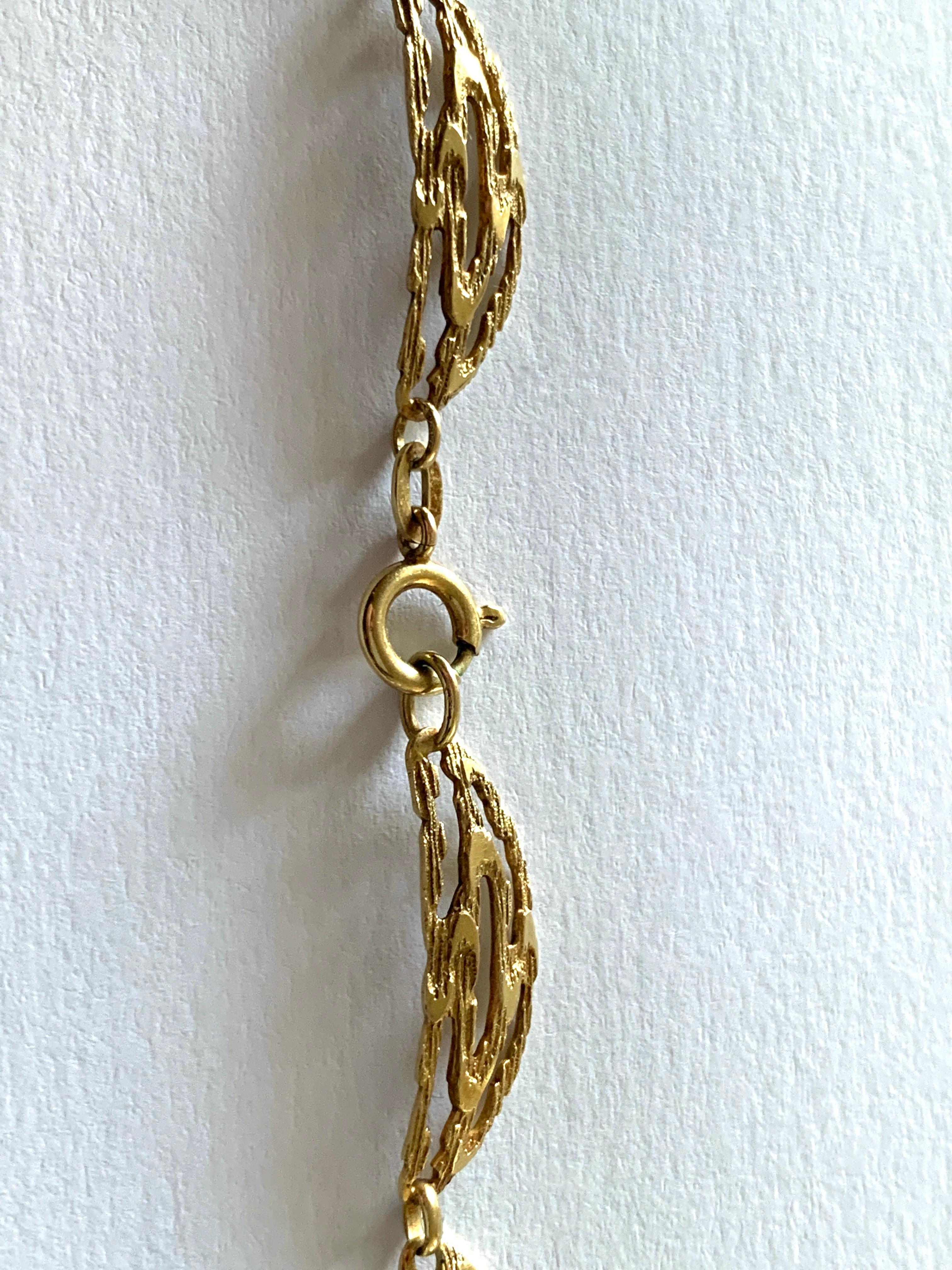 9ct Gold Vintage Necklace For Sale 1