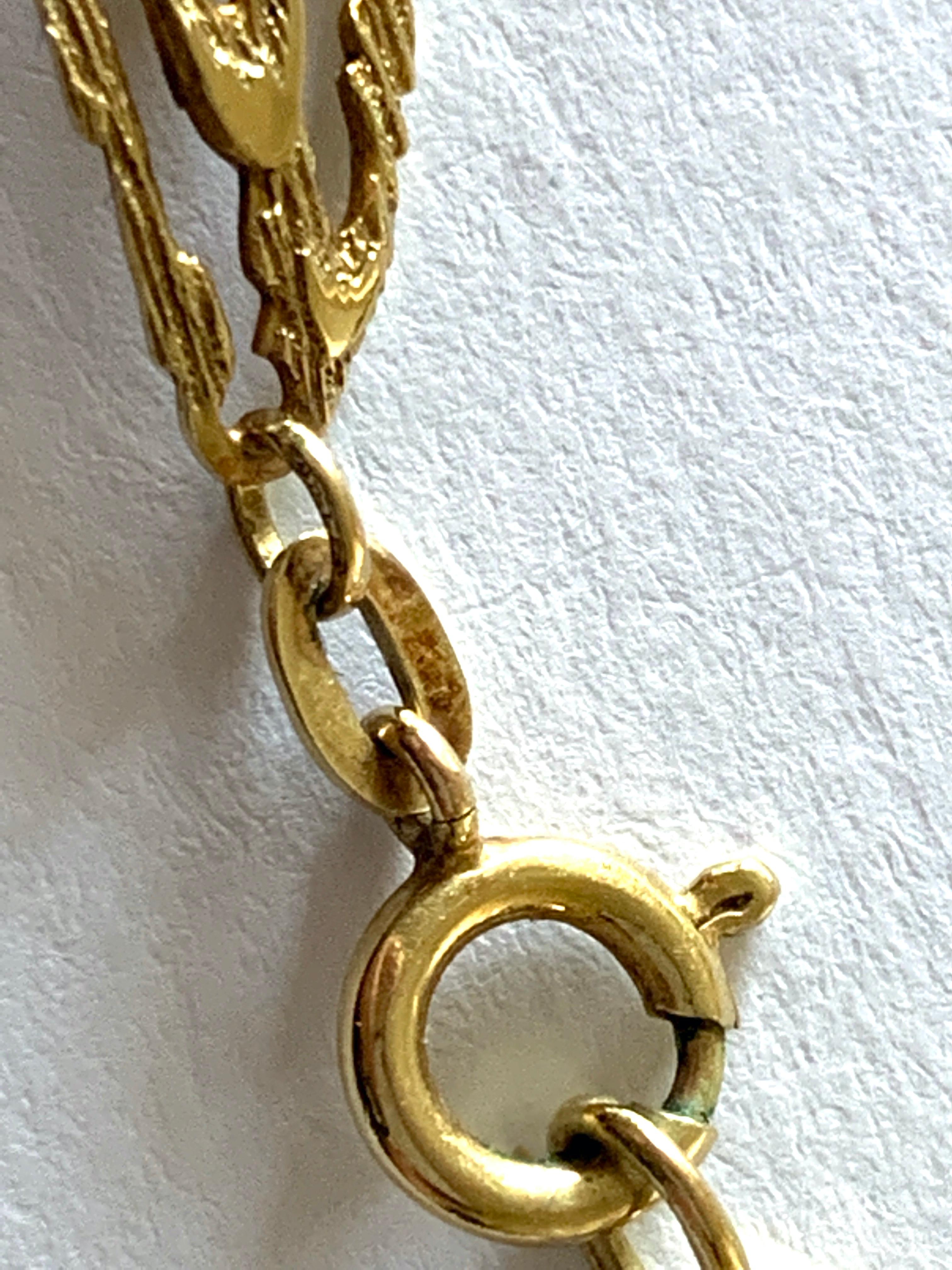 9ct Gold Vintage Necklace For Sale 2