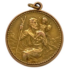 9ct Gold Vintage St.Christopher Pendant