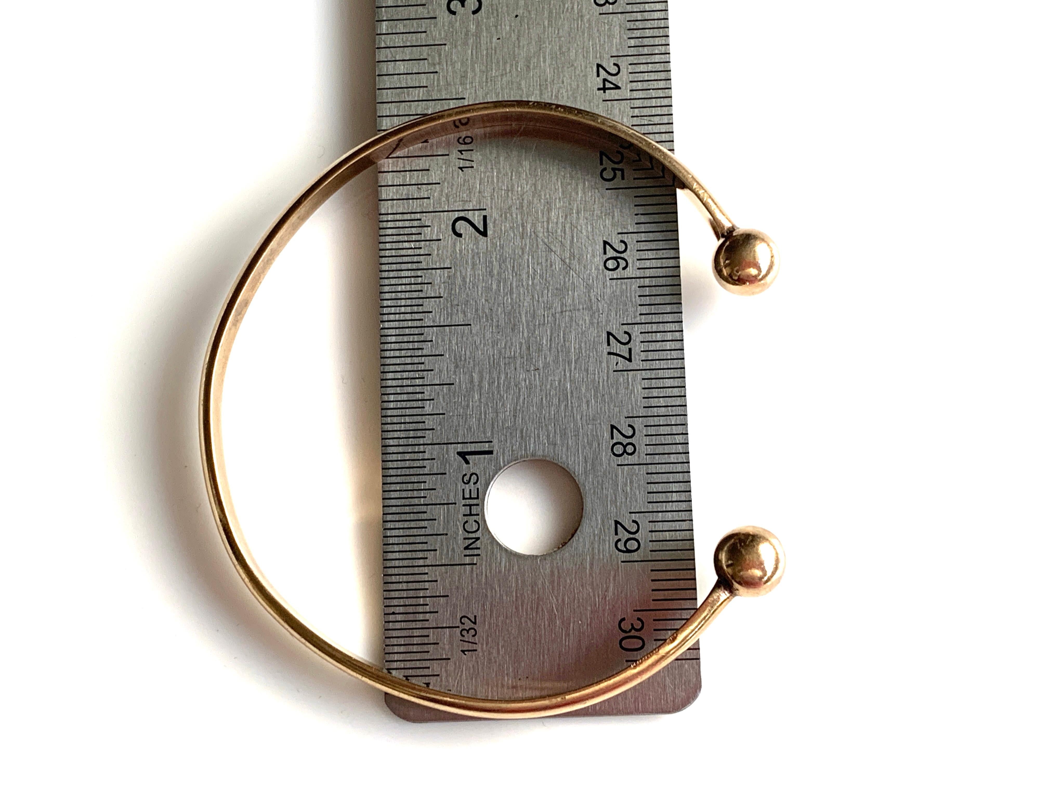 9ct Gold Vintage Torque Bangle In Good Condition In London, GB