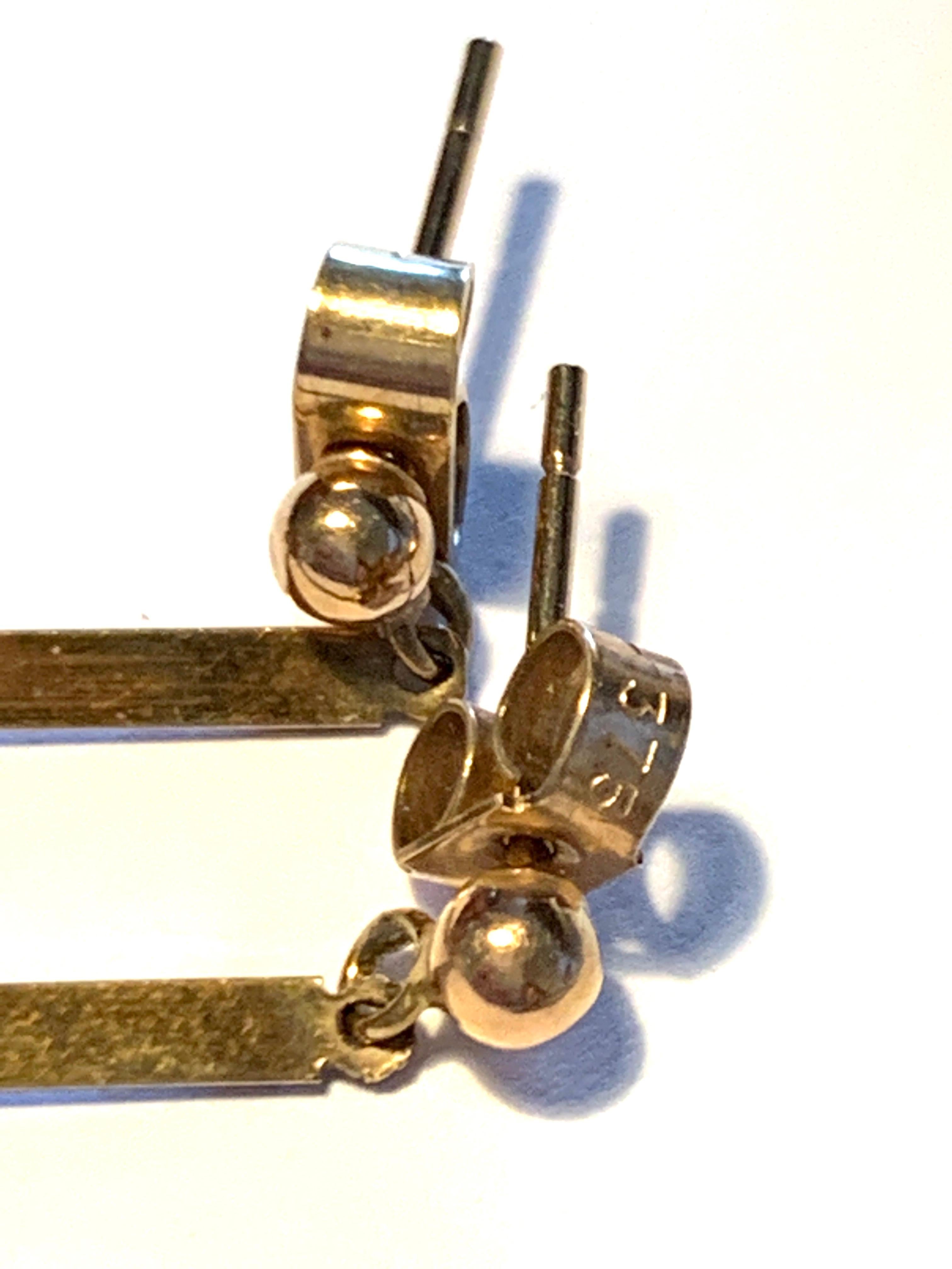 Rare Boucles d'oreilles géométriques en or début 20ème siècle en vente 9