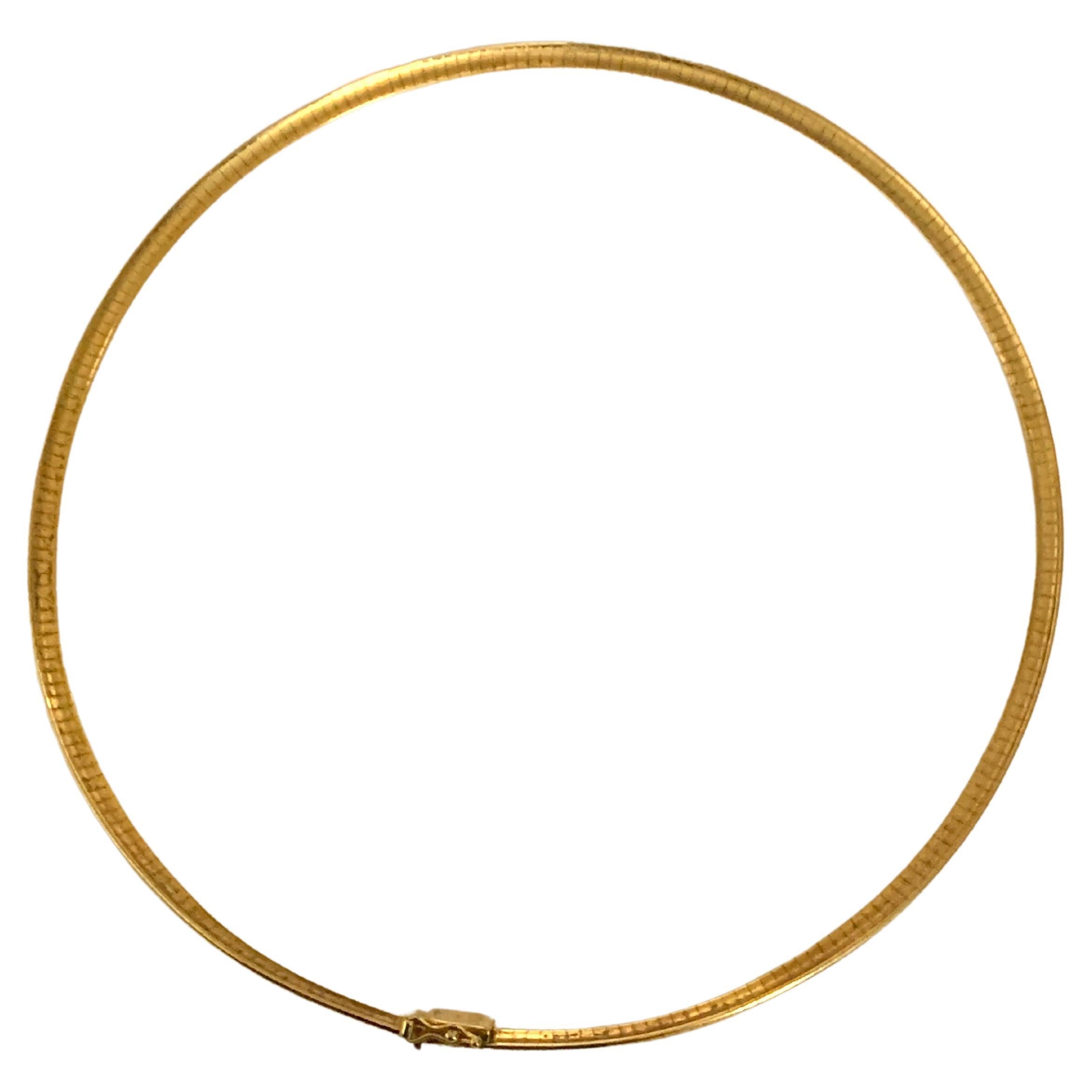 9ct Italian Gold Choker  For Sale