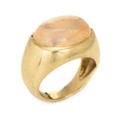 9ct Jelly Opal Ring Vintage 18k Gelbgold East West Signet Schmuck