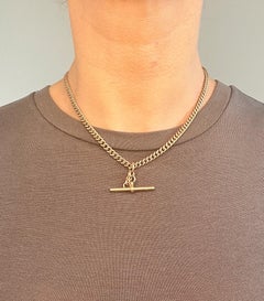 9ct Rose Gold, 16 1/4 Inch Curb Link Albert Chain, Birmingham Hallmarked 1920